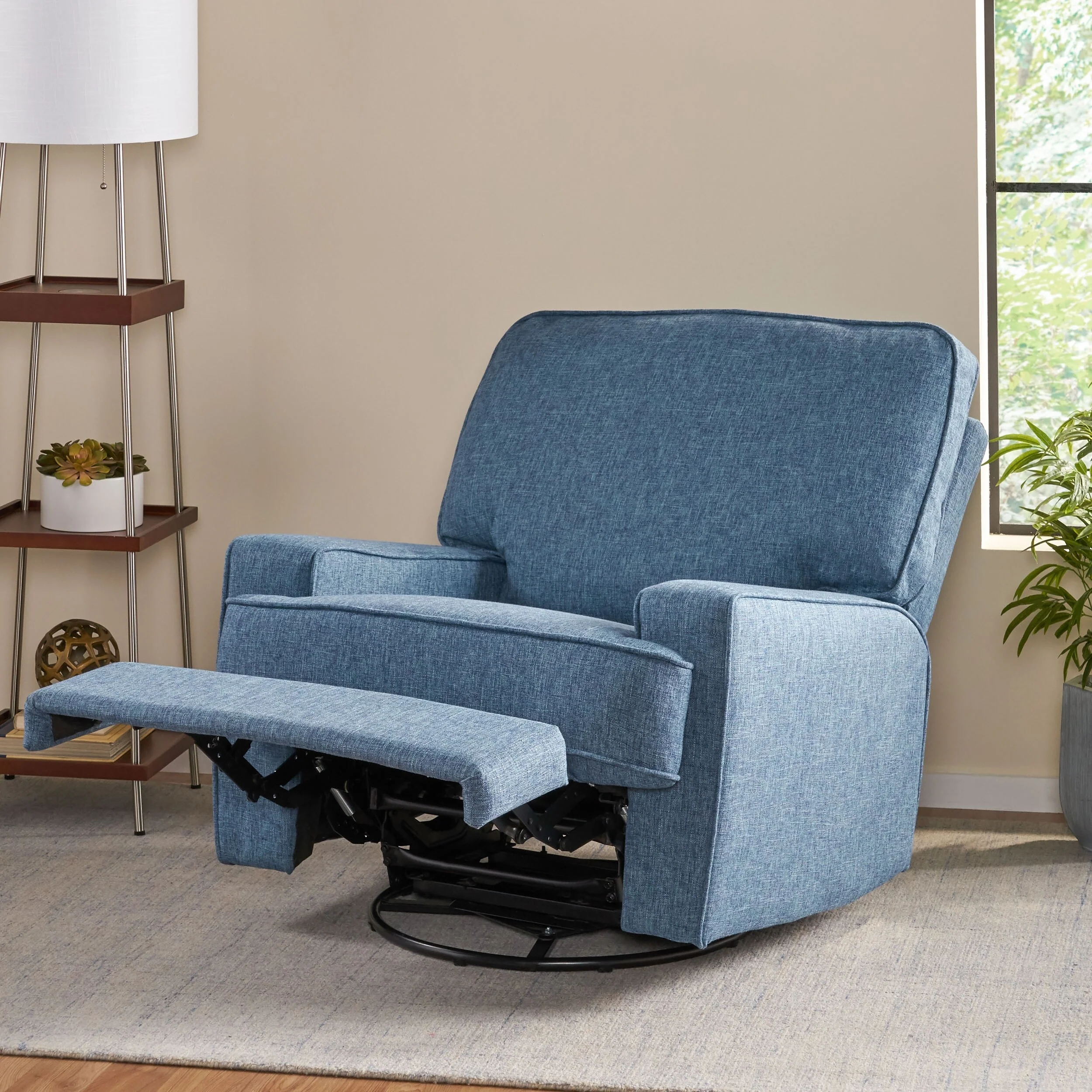 Crockett Traditional Glider Recliner with Swivel by Christopher Knight Home
