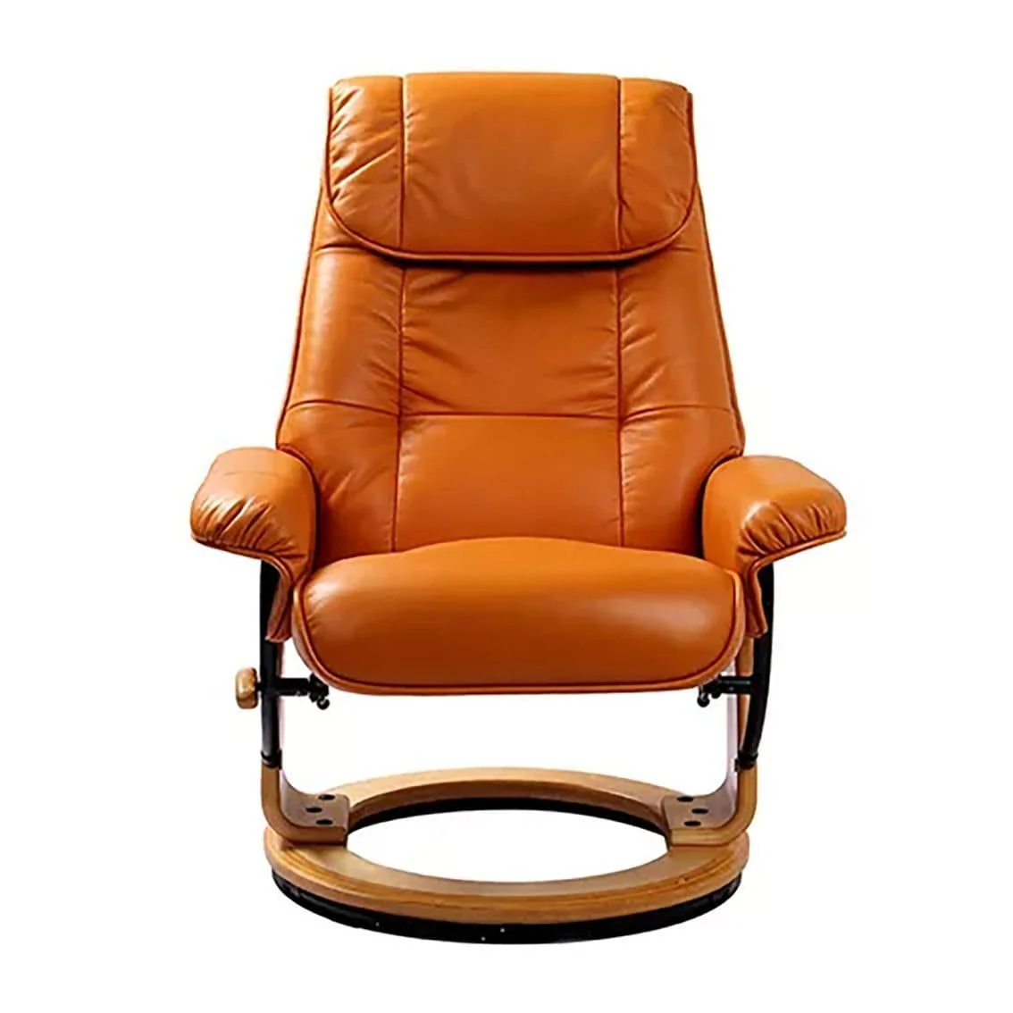Muscat 360 Leather Swivel Recliner with Ottoman