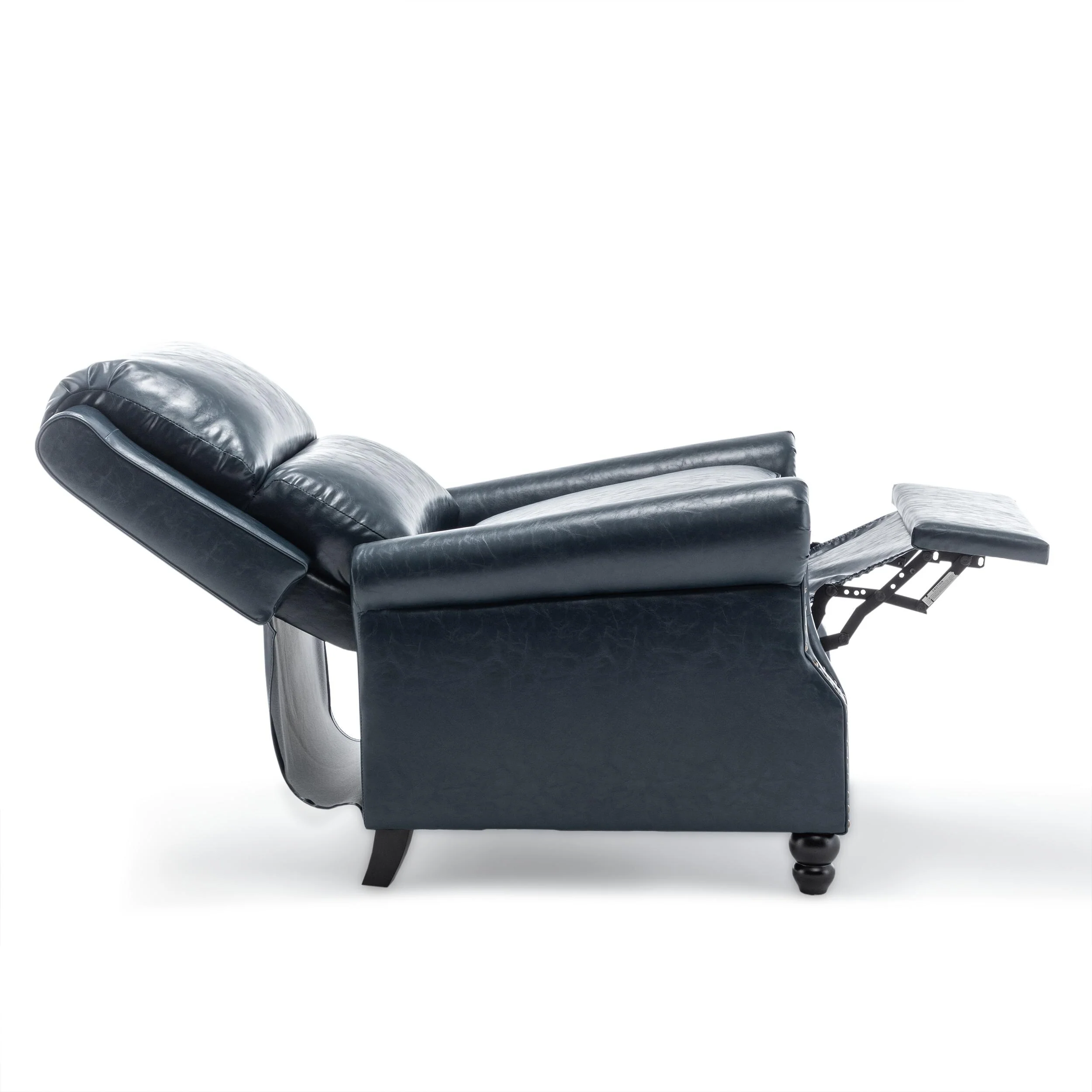 2 Set Nail-head Padded Seat Pushback Recliner Chair