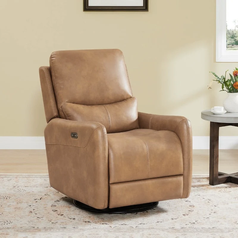 Adalyn Power Swivel Glider Recliner with Lumbar Pillow