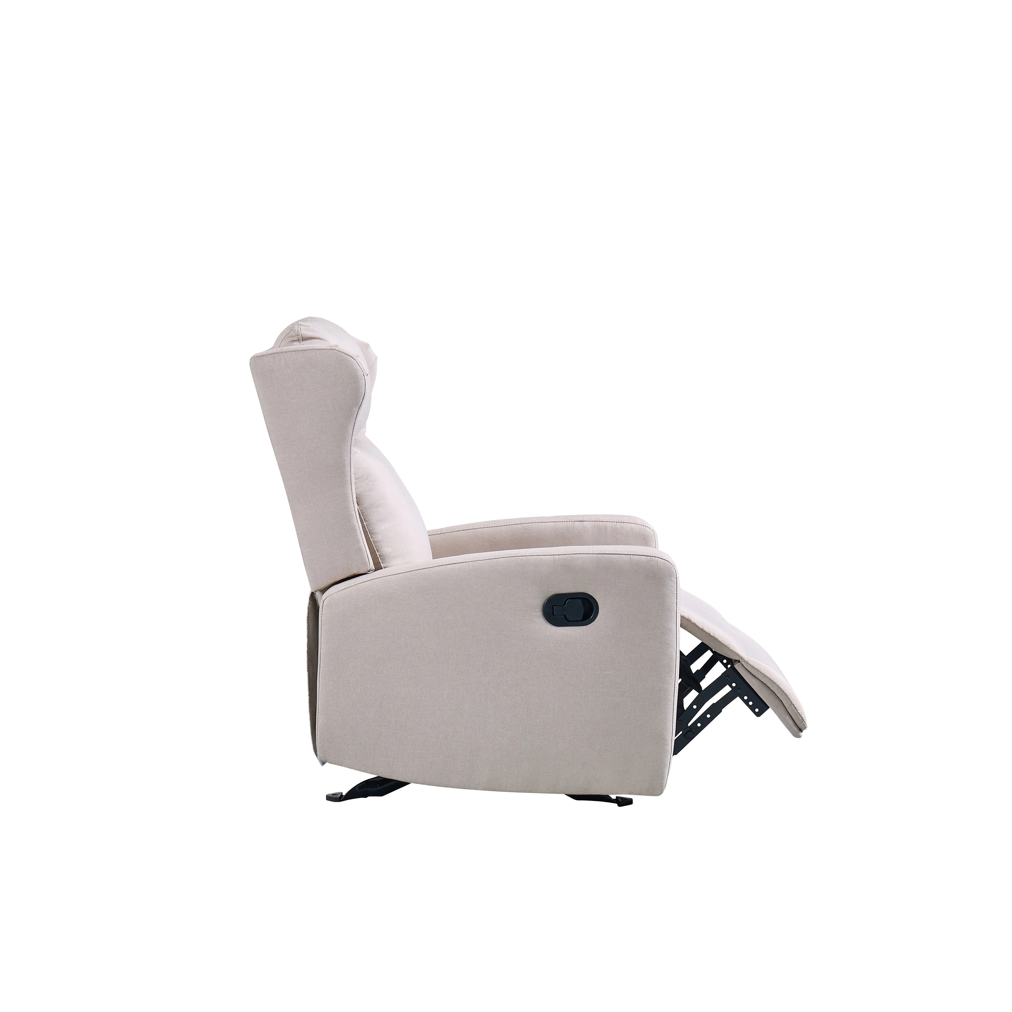 Adjustable Rocker Recliner Chair (90��-165��) with Linen Upholstery