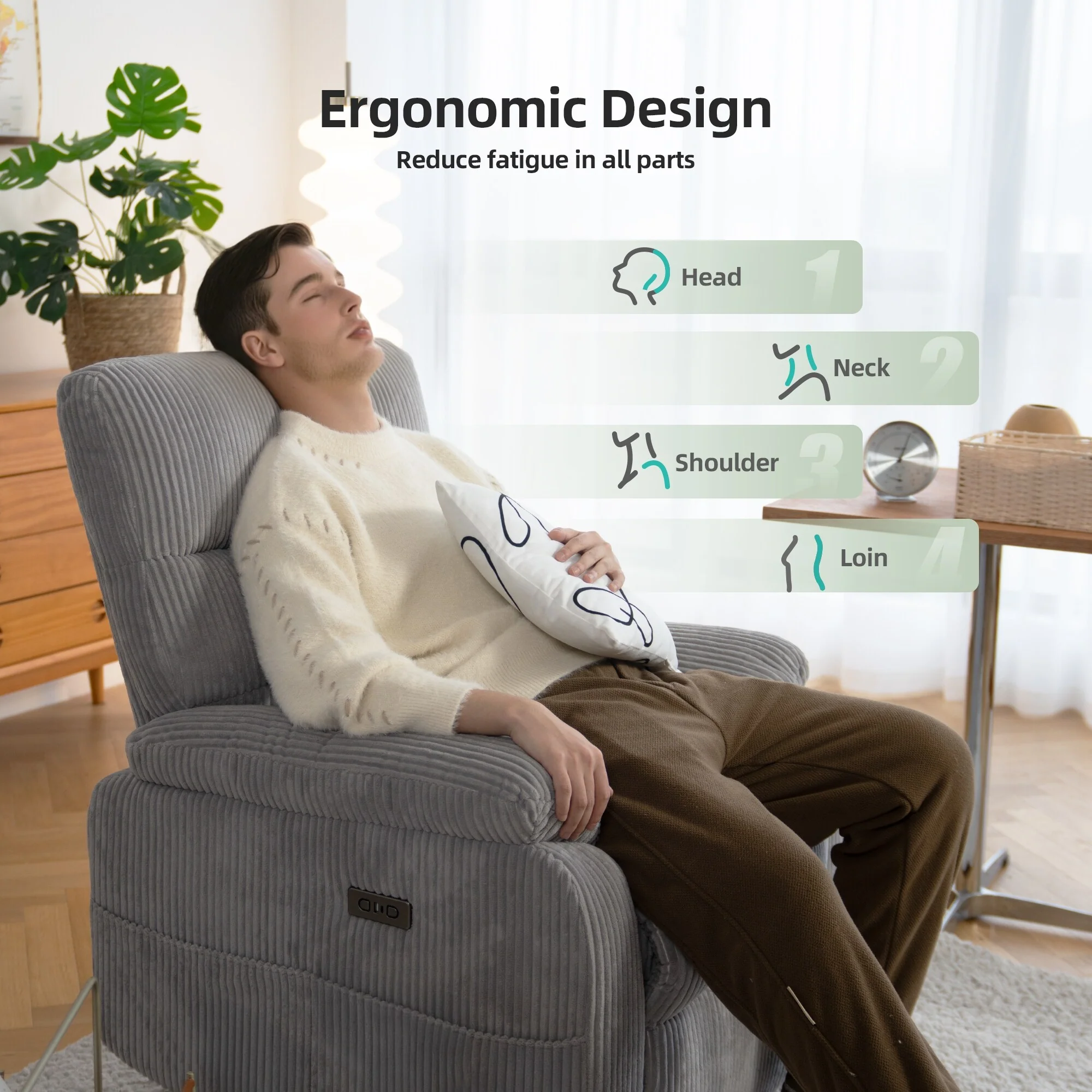 Zero?Gravity Power Recliner Chair with USB & Ergonomic Design