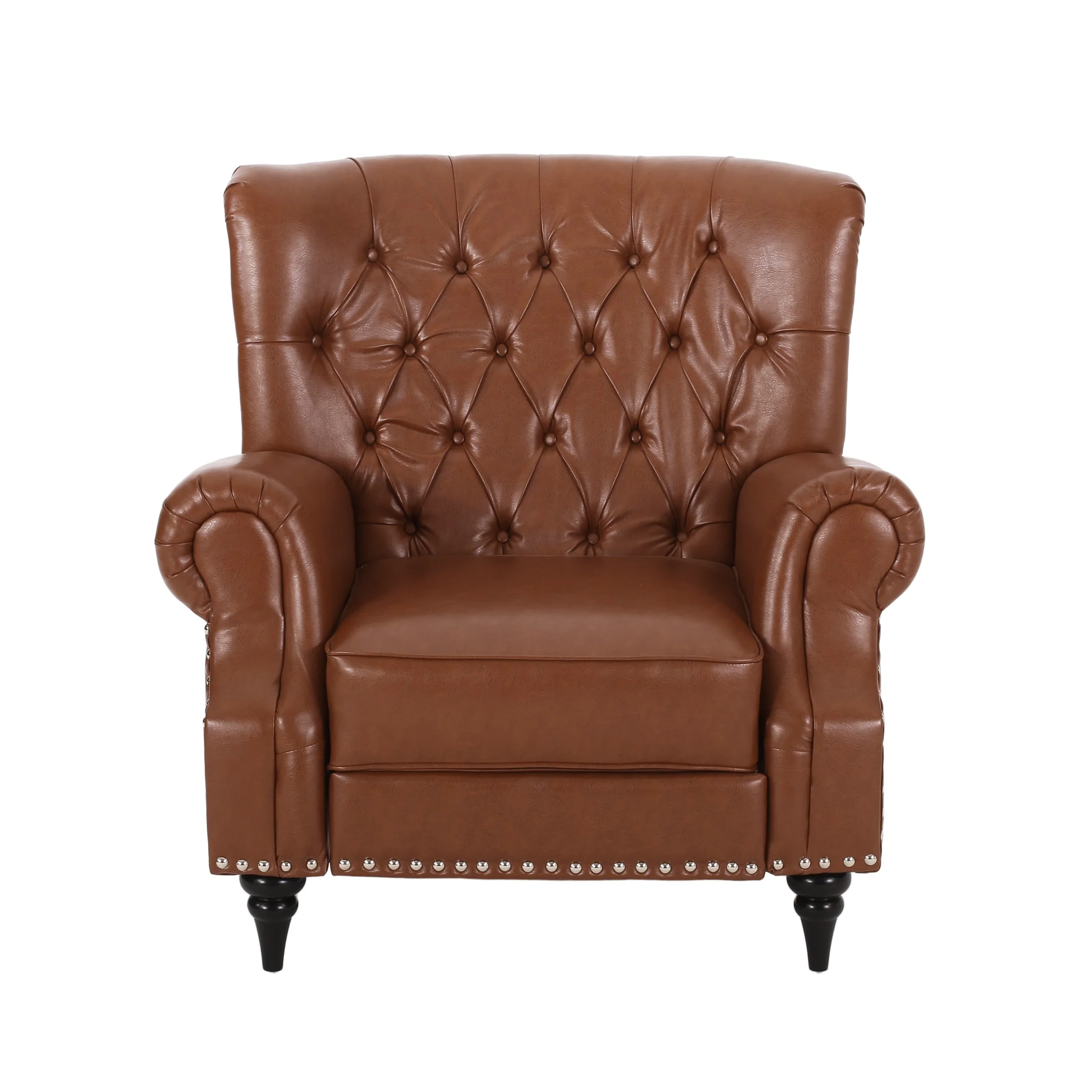 Sunapee Fabric and Rubberwood Recliner with Nailhead Trim by Christopher Knight Home