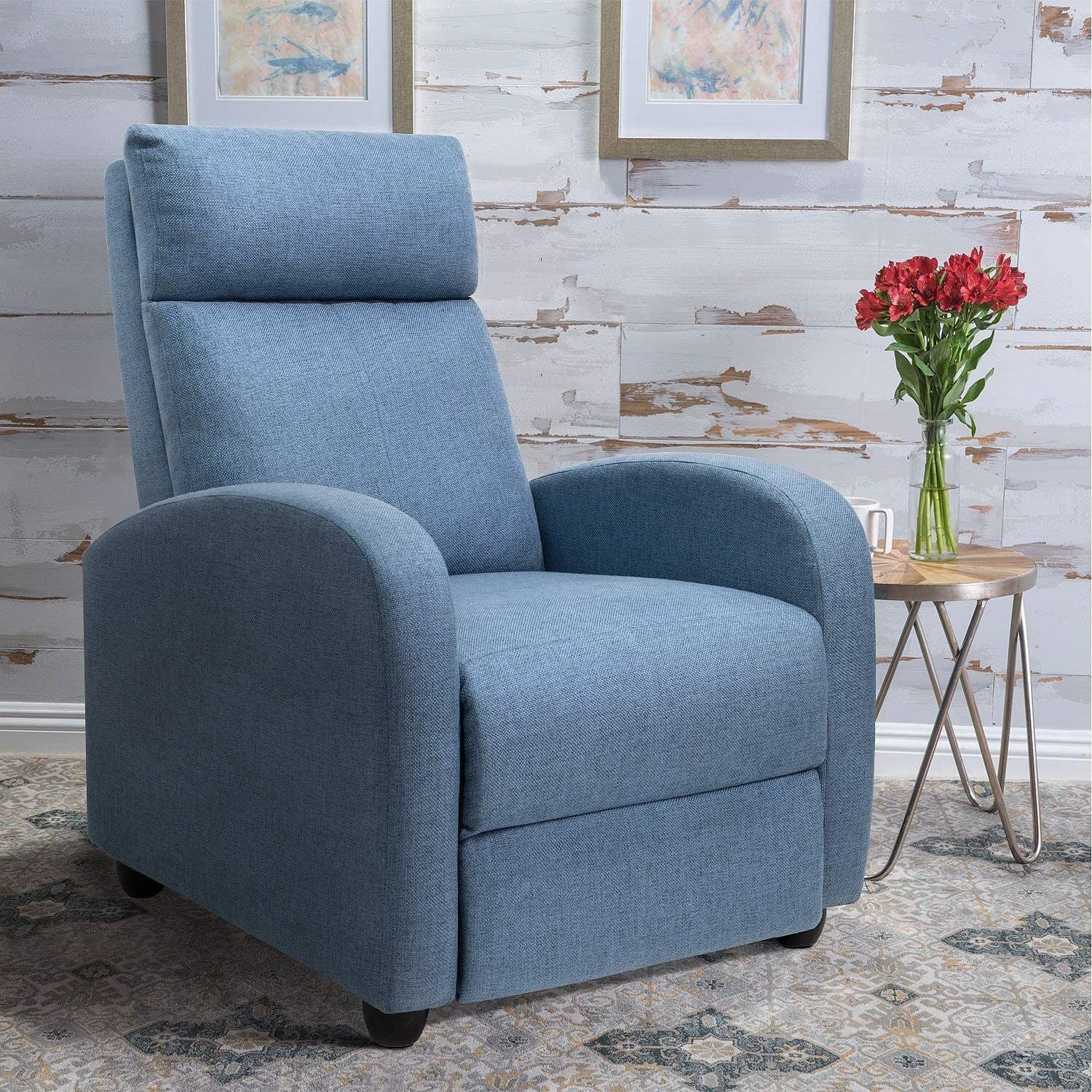 Furniwell Fabric Single Sofa Recliner with Padded Seat