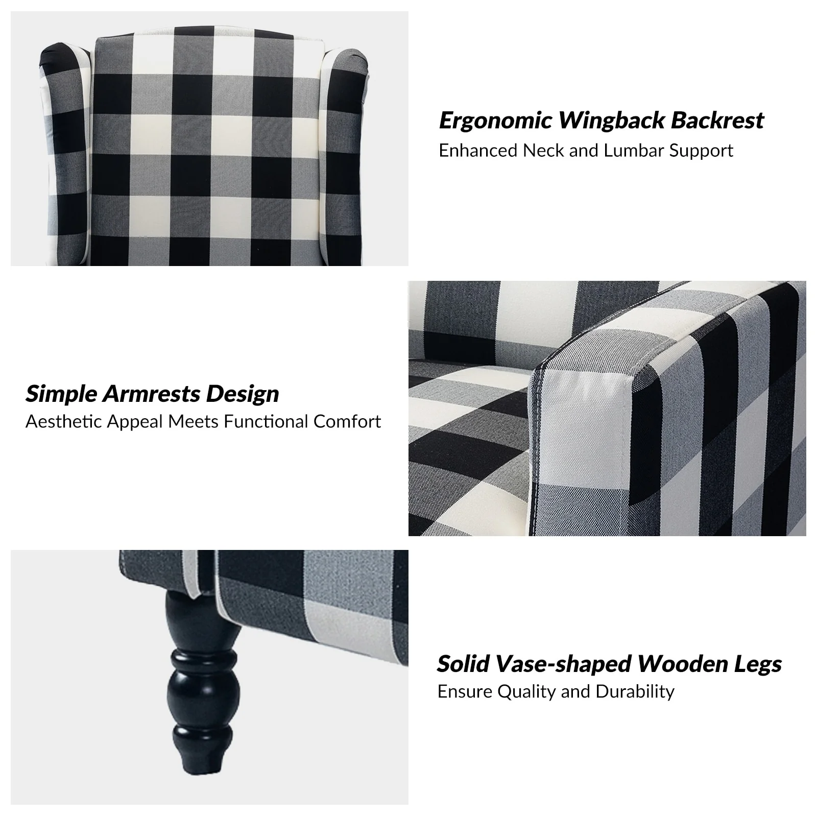 Damaris Mid-Century Modern Manual Pushback Recliner with Wingback Design by HULALA HOME