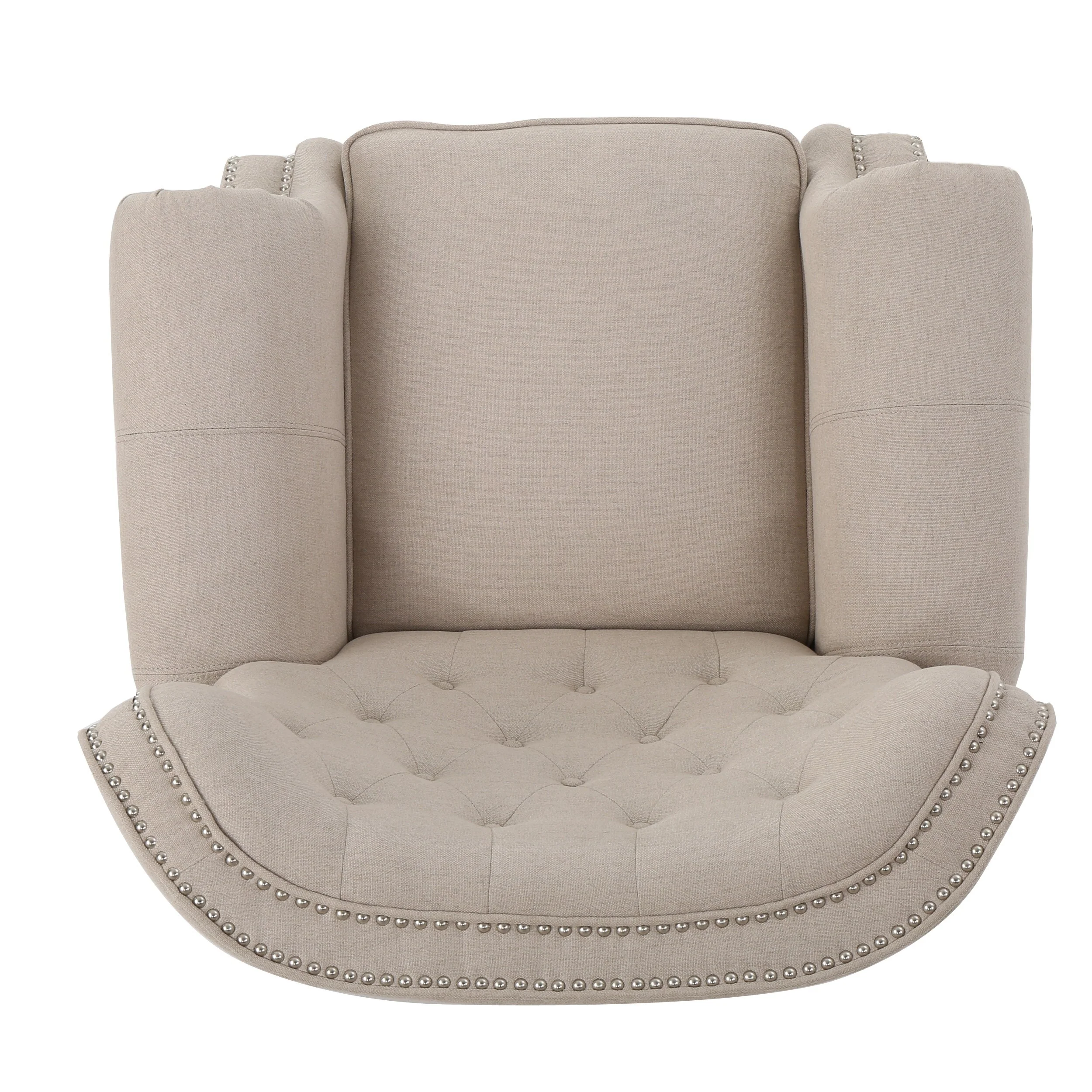Diamond?Stitch Tufted Recliner Chair with Nailhead Trim