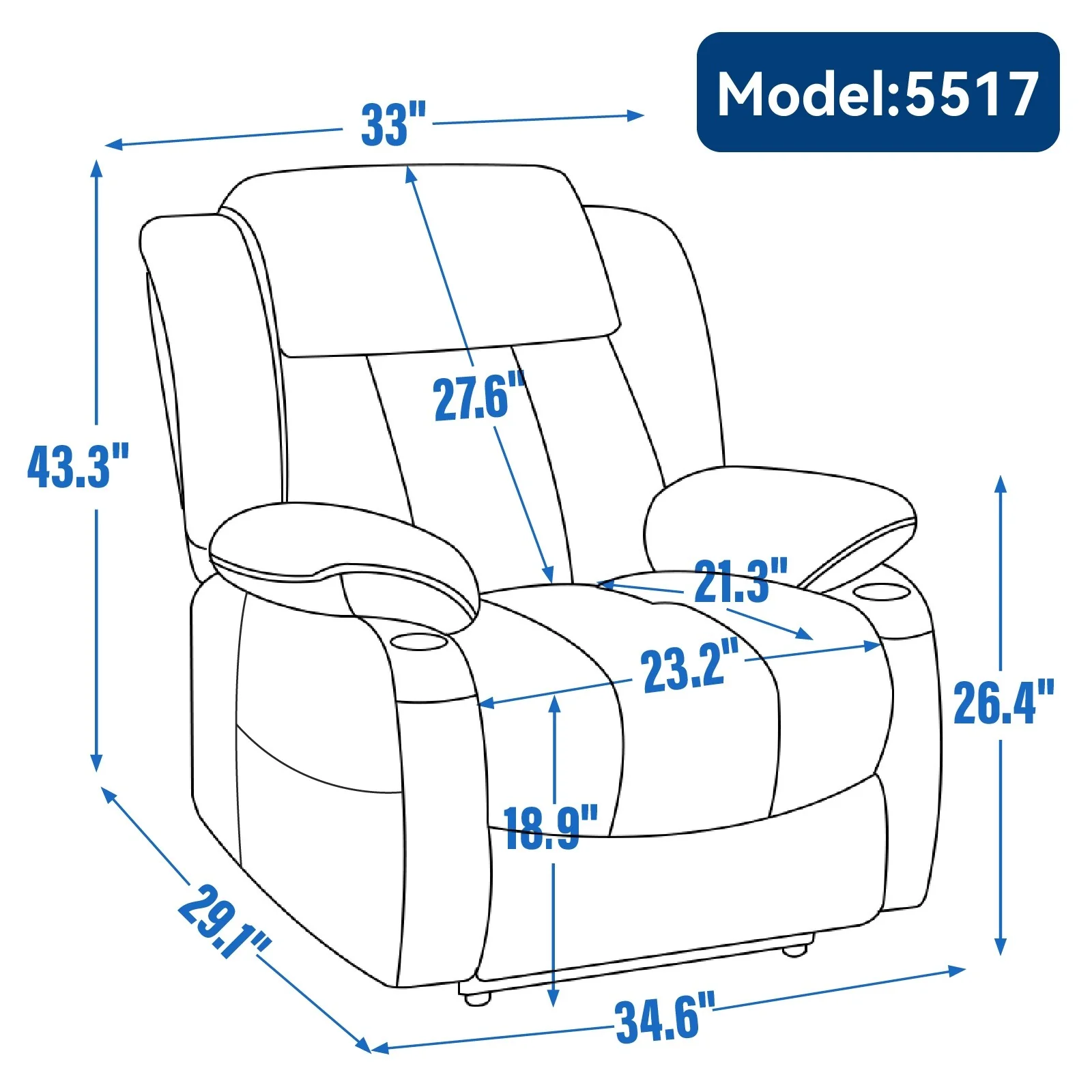 Chenille Power Lift Recliner Chair