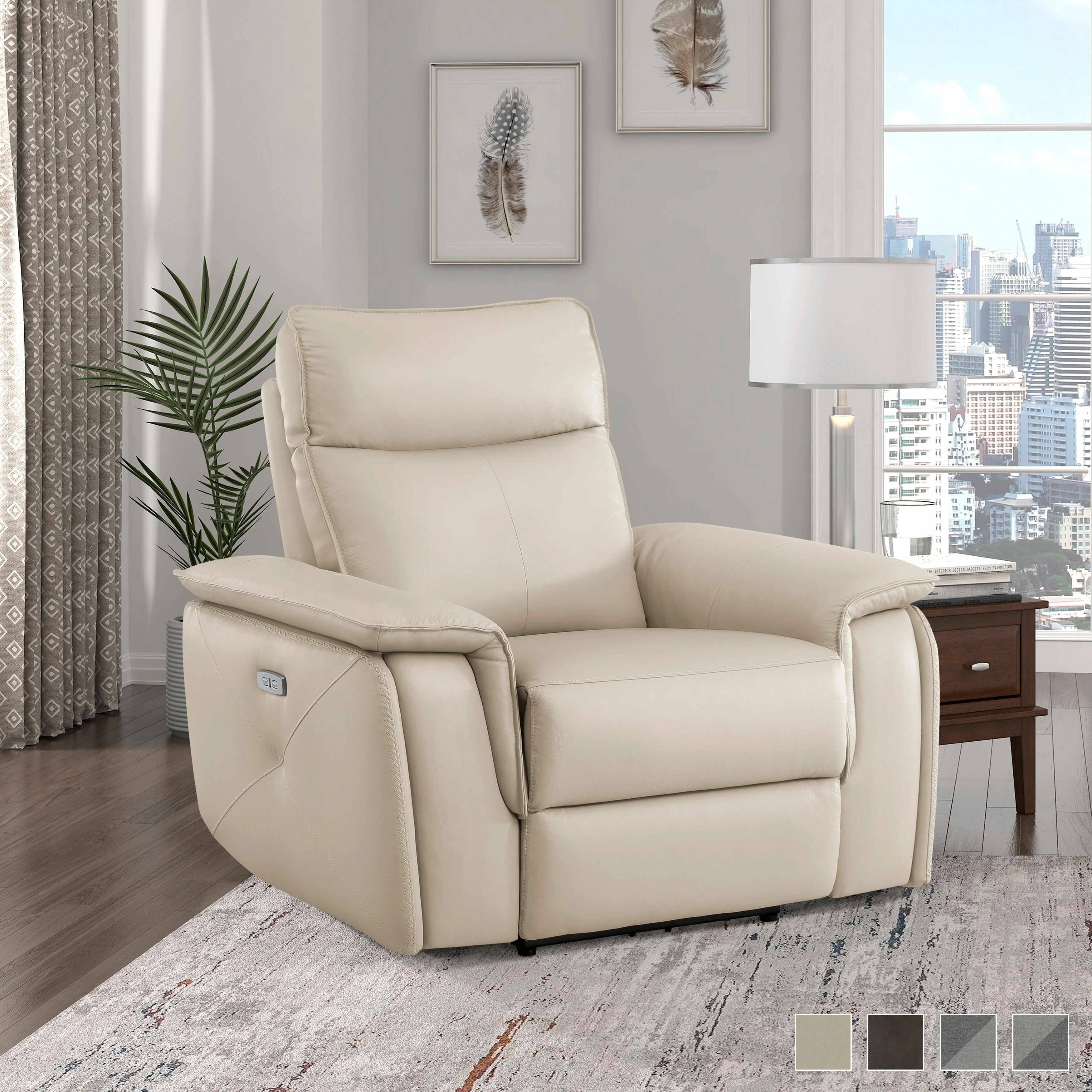 Blythe Leather Match Power Reclining Chair