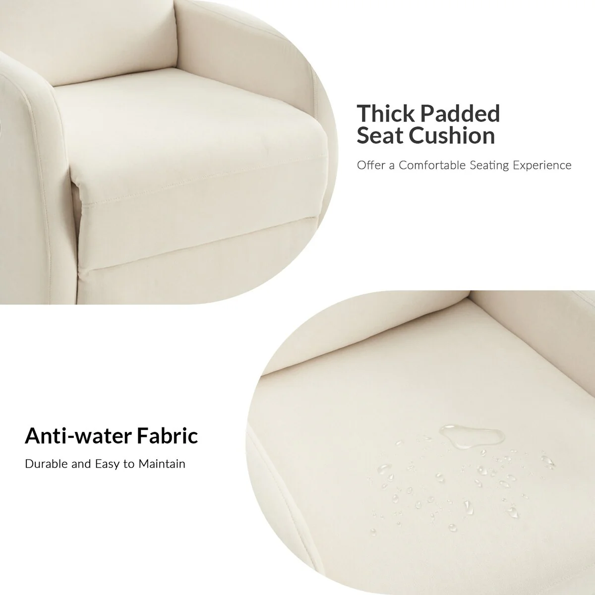 Julian Modern Swivel Rocker Manual Recliner Set of 2 by HULALA HOME