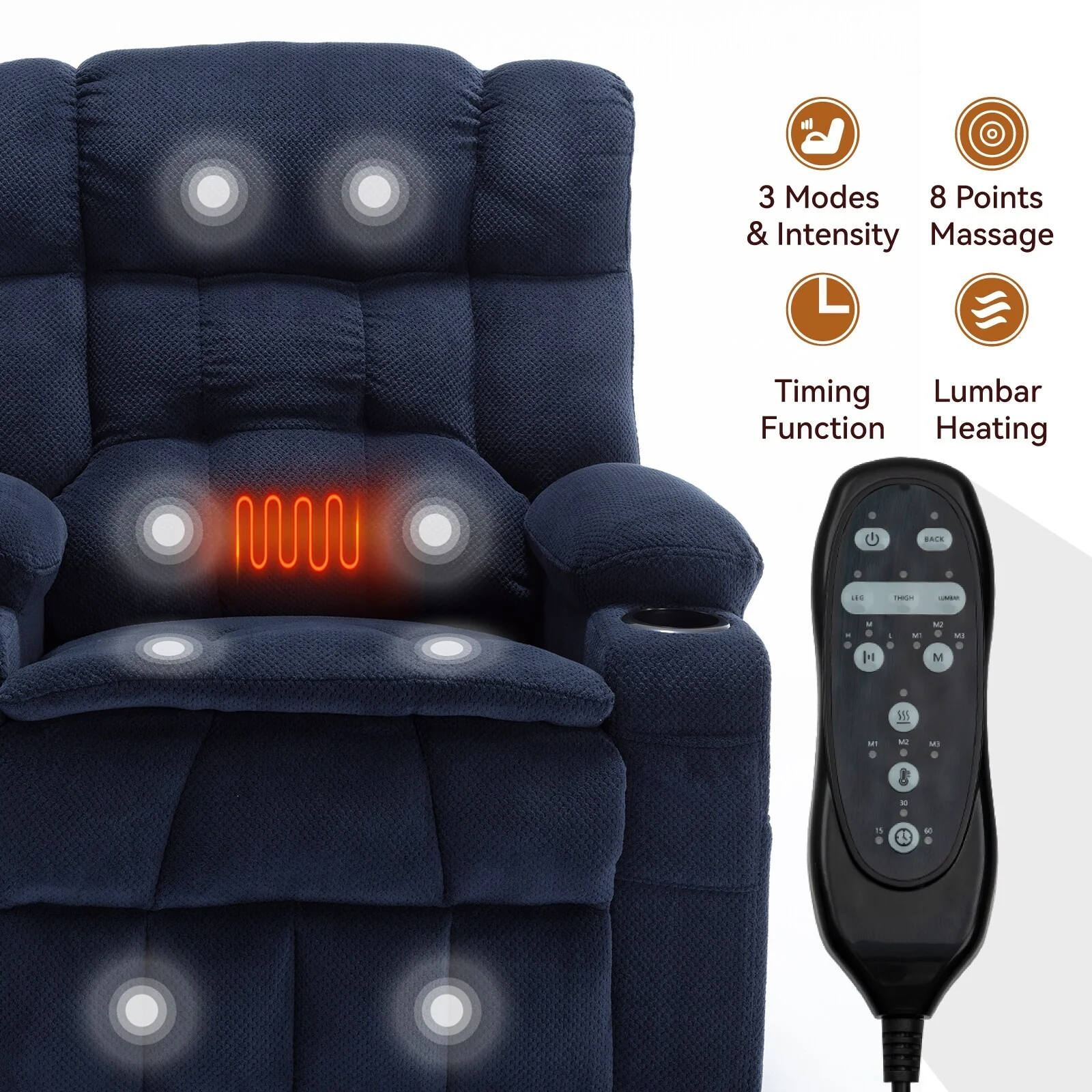 Chenille Power Lift Recliner Chair