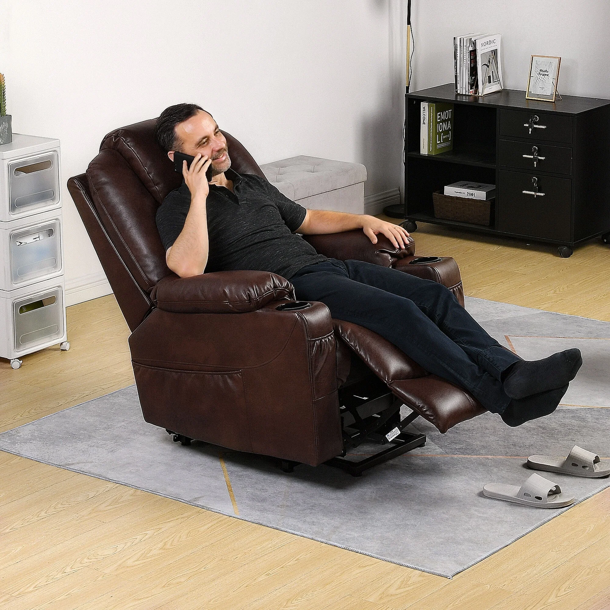 Modern Electric Lift Power Recliner Chair Heated Massage Sofa Lounge