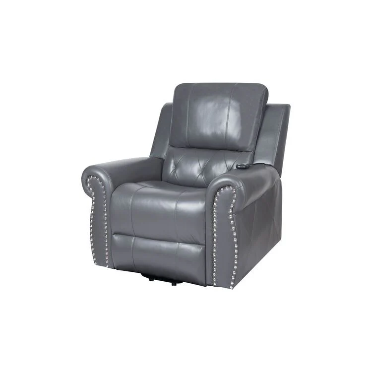 Air Leather Premium Studded Power Lift Recliner Chair with Footrest Reclining Chair with Remote Control