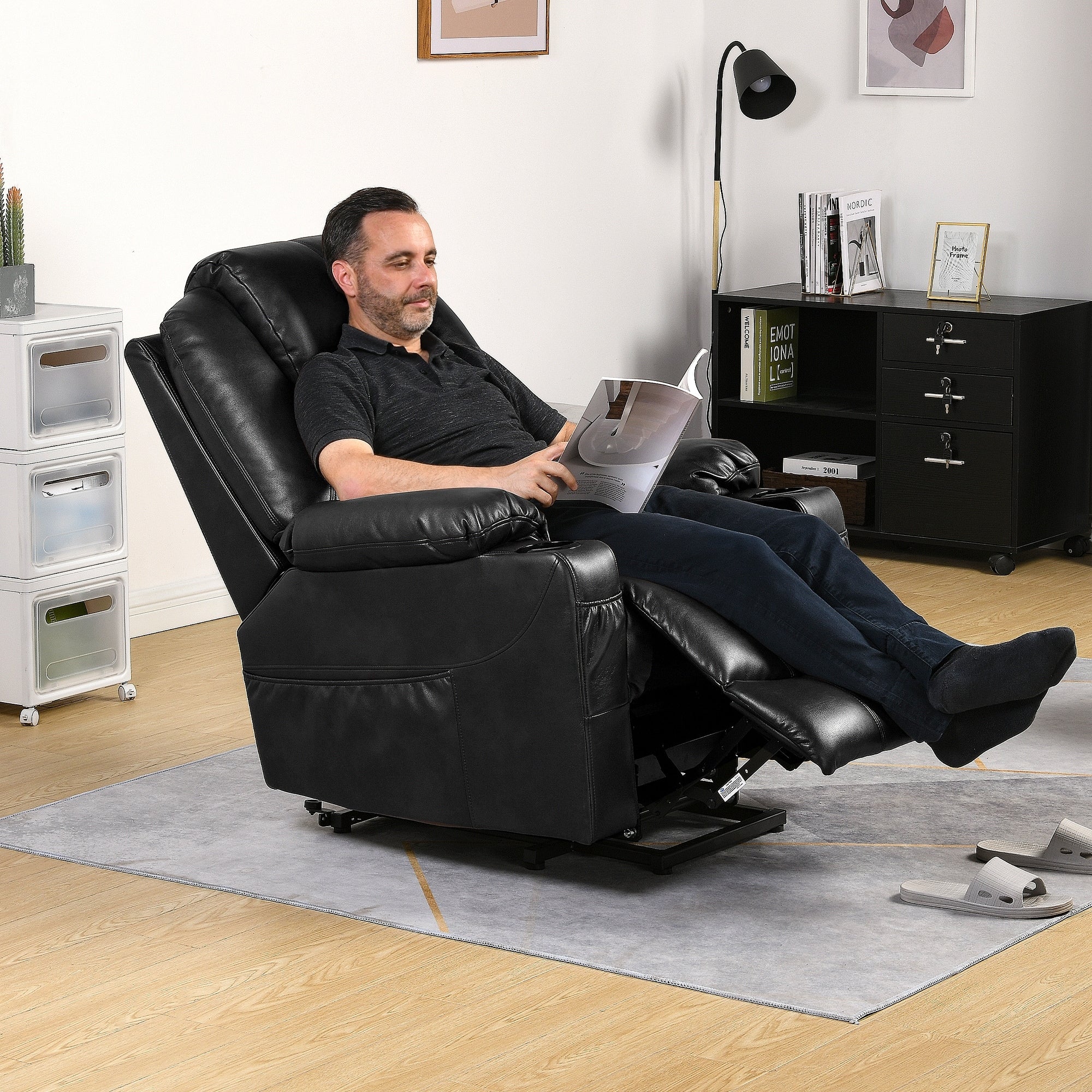 Modern Electric Lift Power Recliner Chair Heated Massage Sofa Lounge
