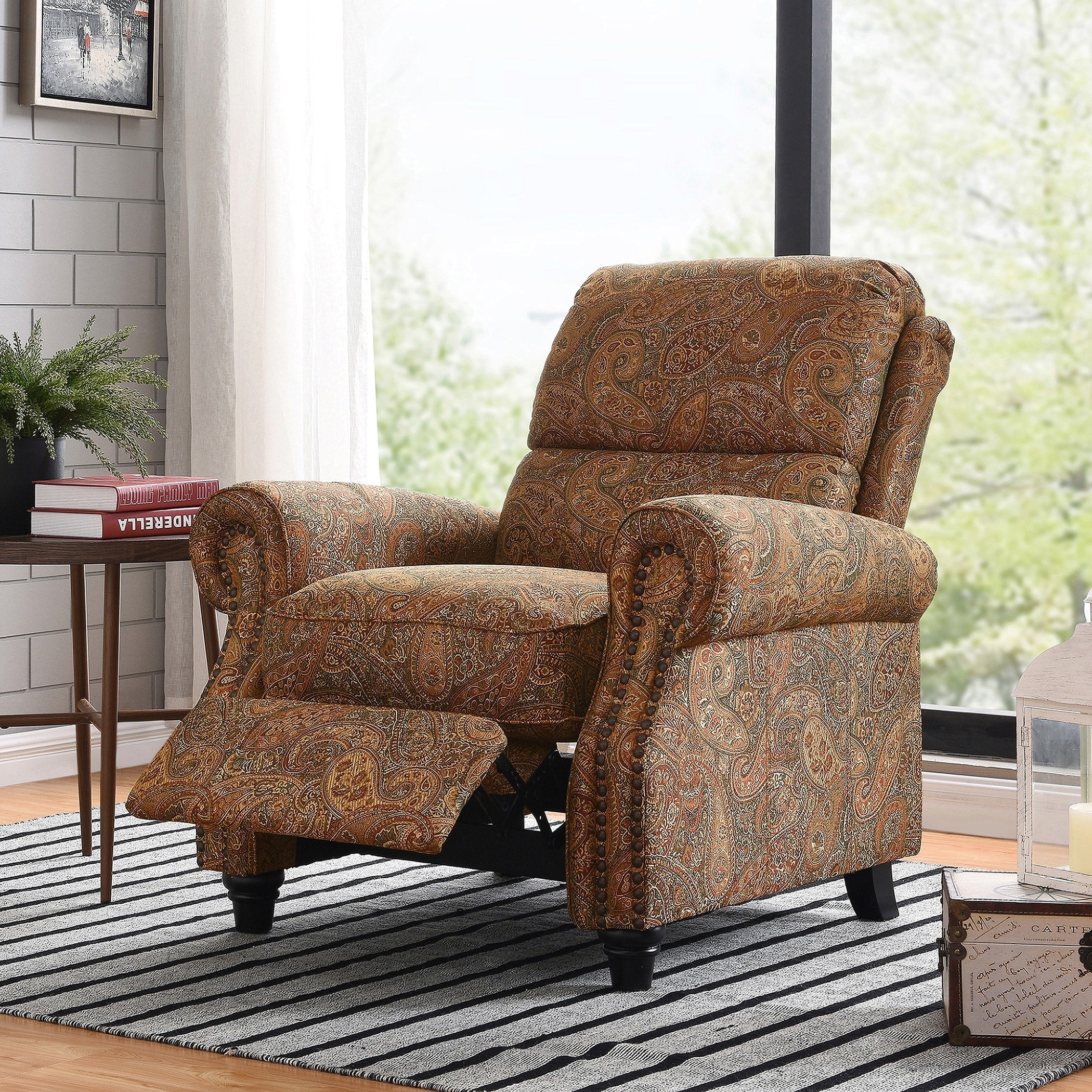 Copper Grove Jessie ProLounger Paisley Push Back Recliner Chair