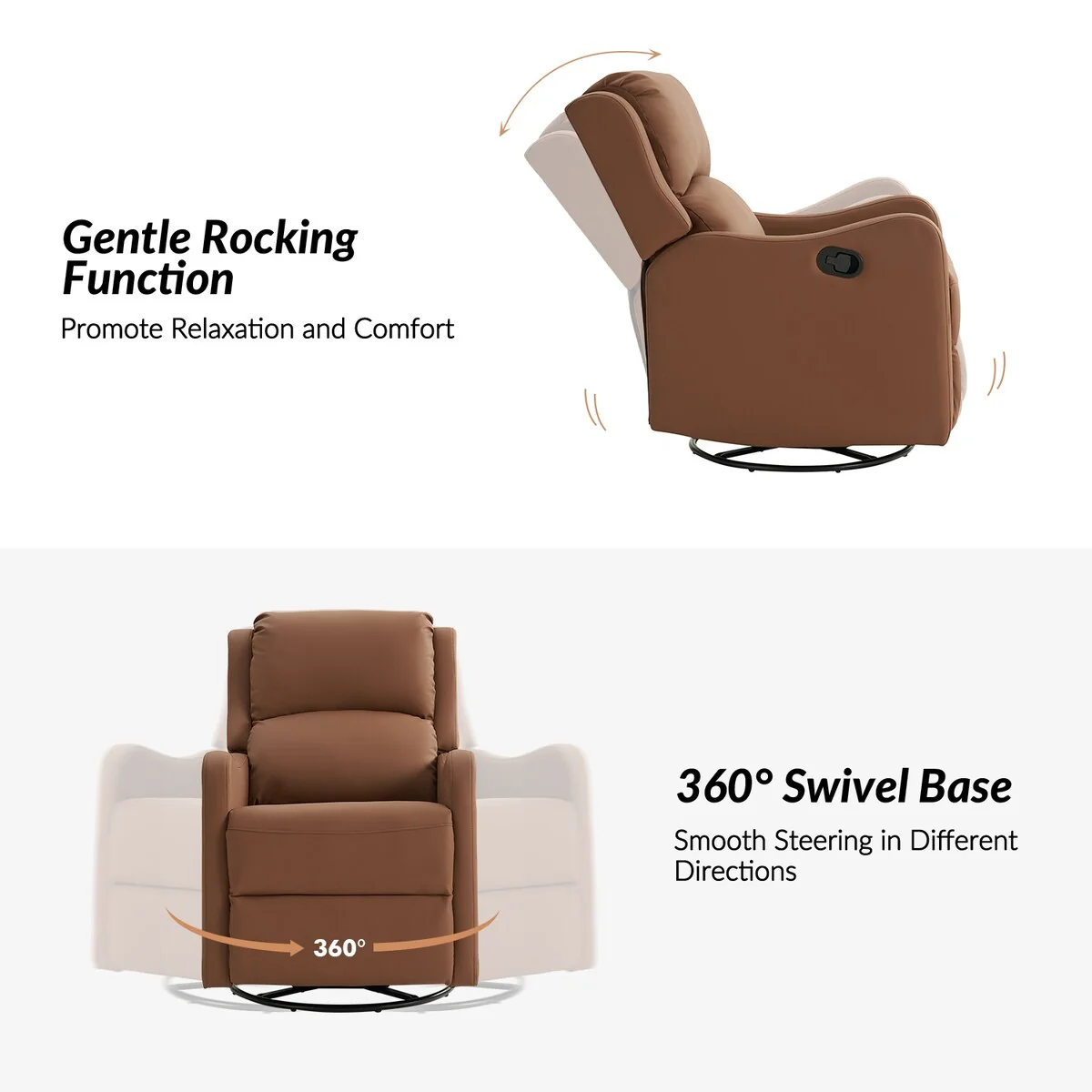 Pablo Traditional 360-Degree Swivel rocker Recliner by HULALA HOME