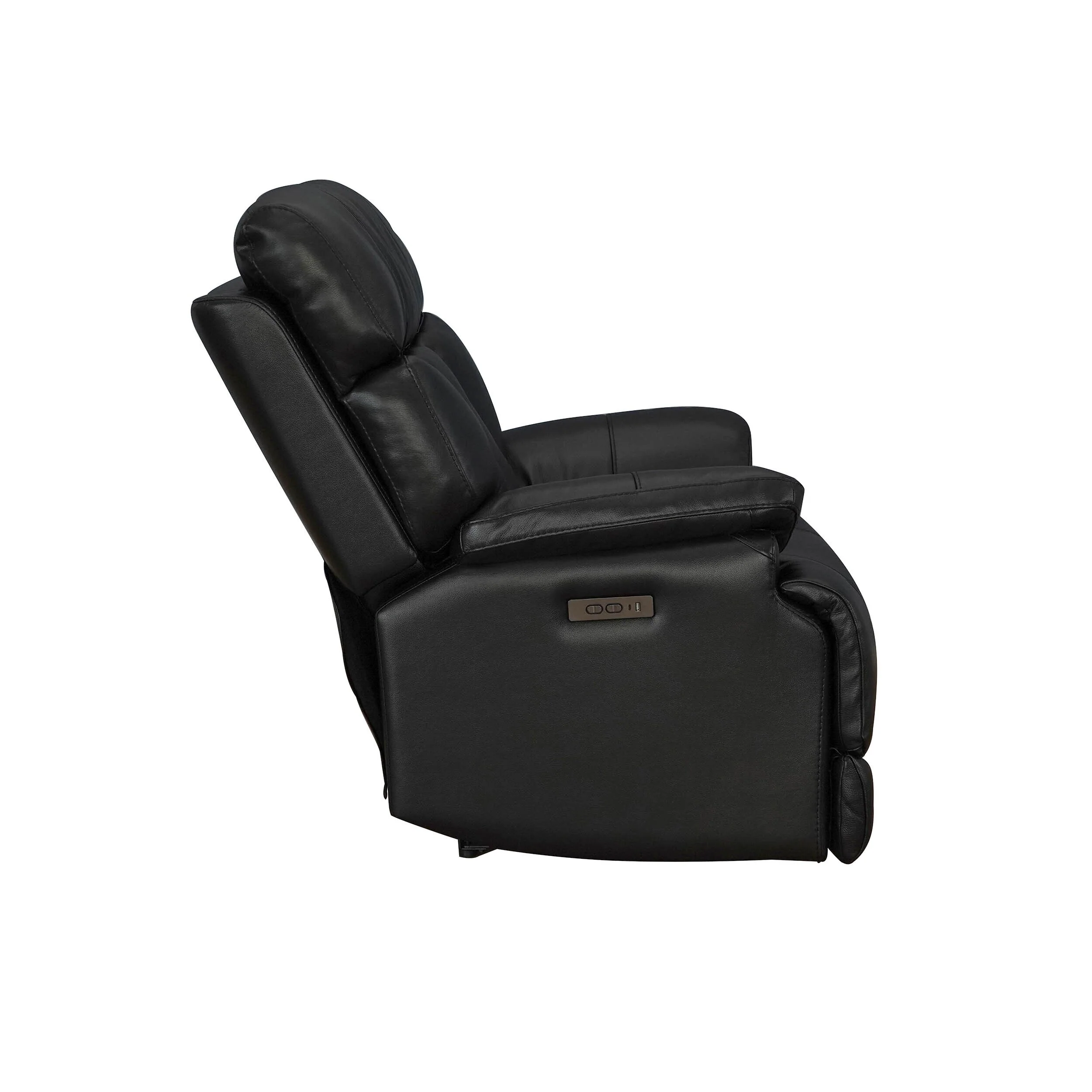 Top Grain Leather Power Recliner Chair Adjustable Headrest Extendable Footrest Zero Gravity Recliner