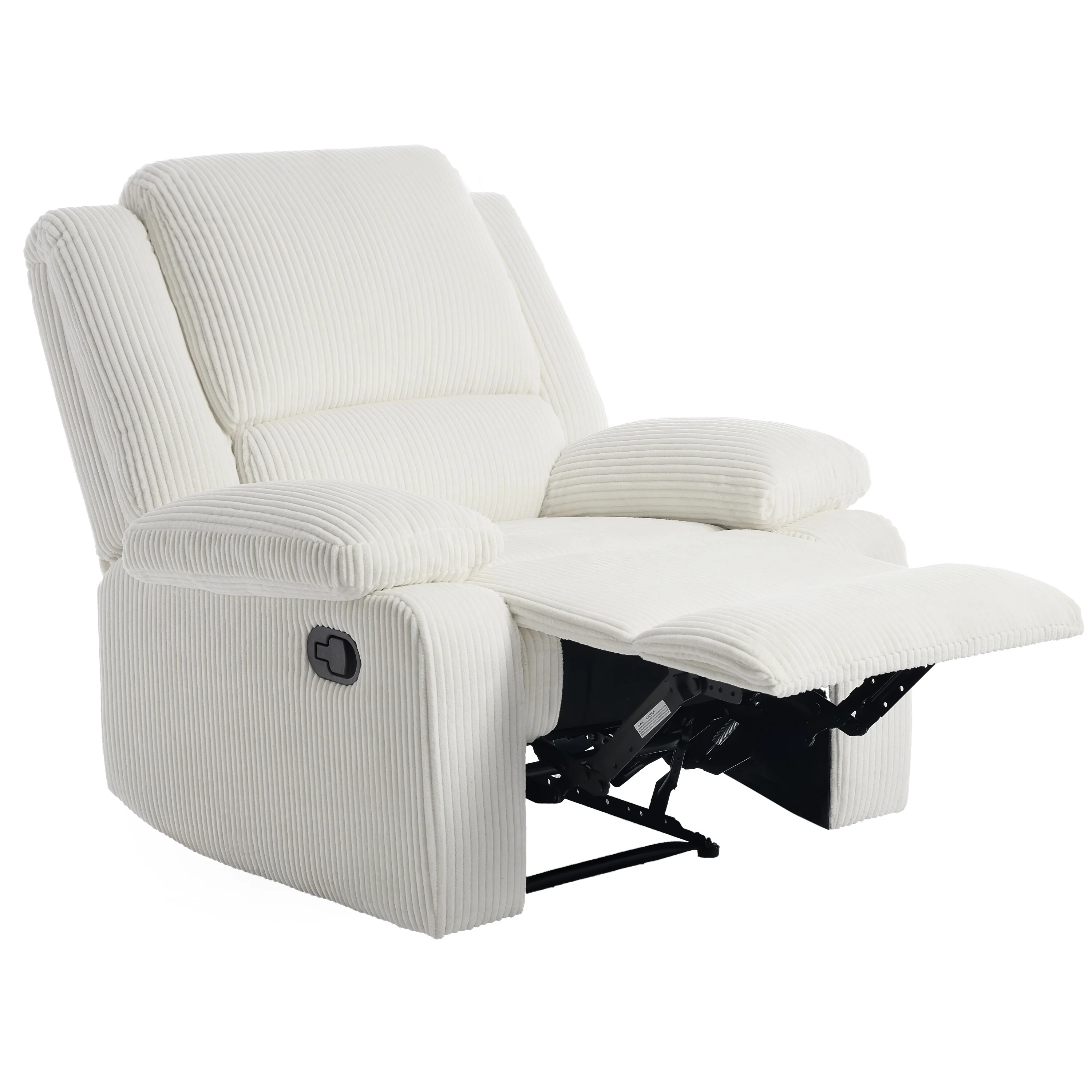 Vegan Leather Upholstered Push Back Manual Recliner Chair