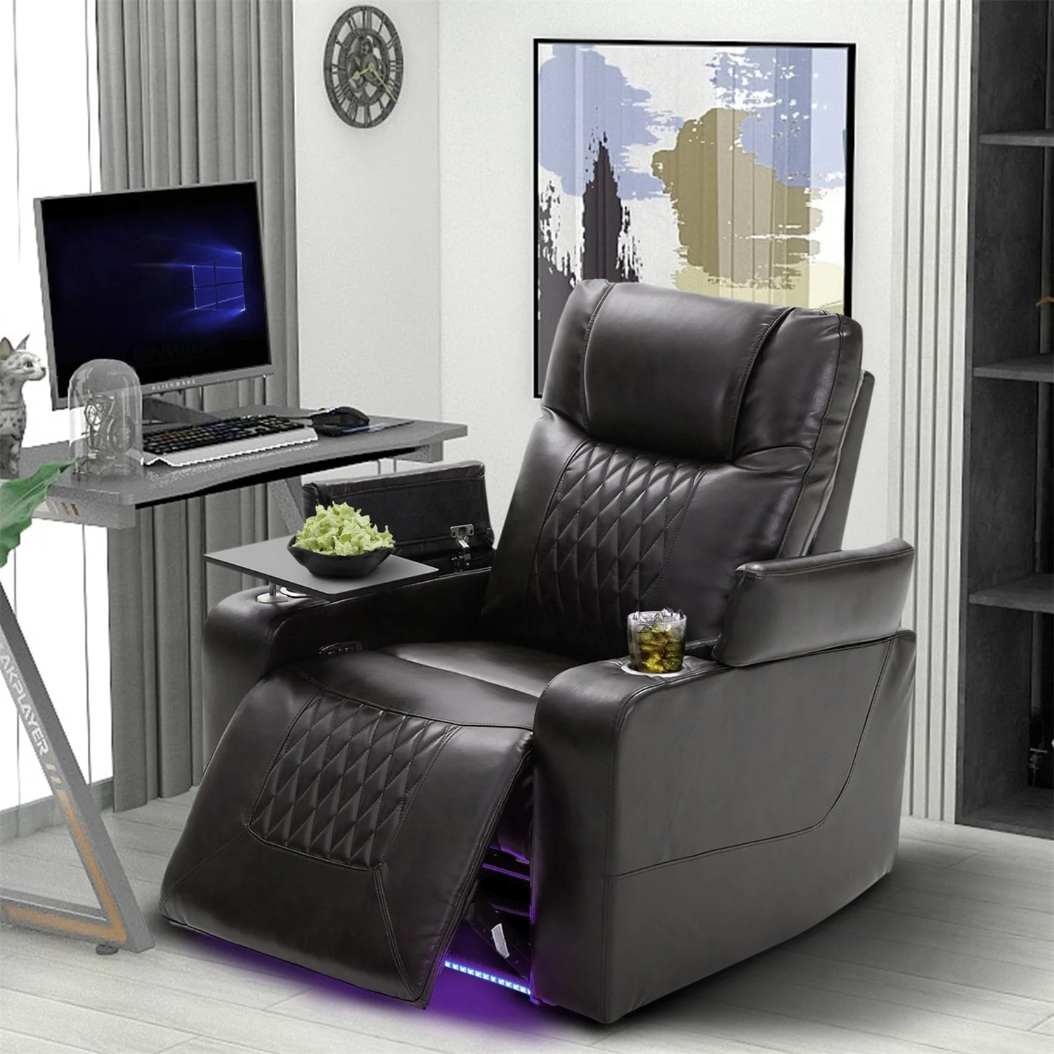 Merax PU Leather Power Motion Recliner with USB Charge Port