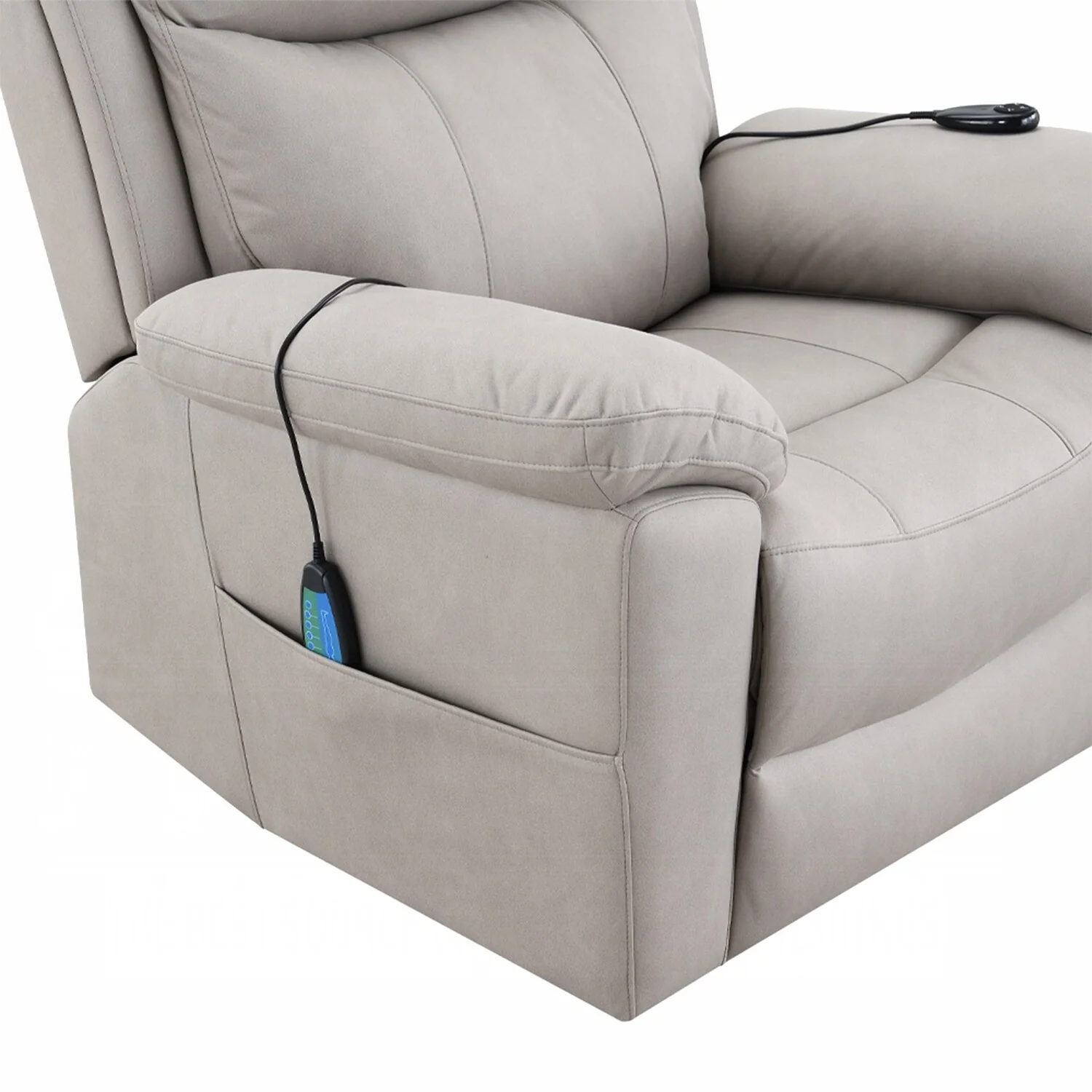 Fabric Upholstered Power Recliner with Heating Design