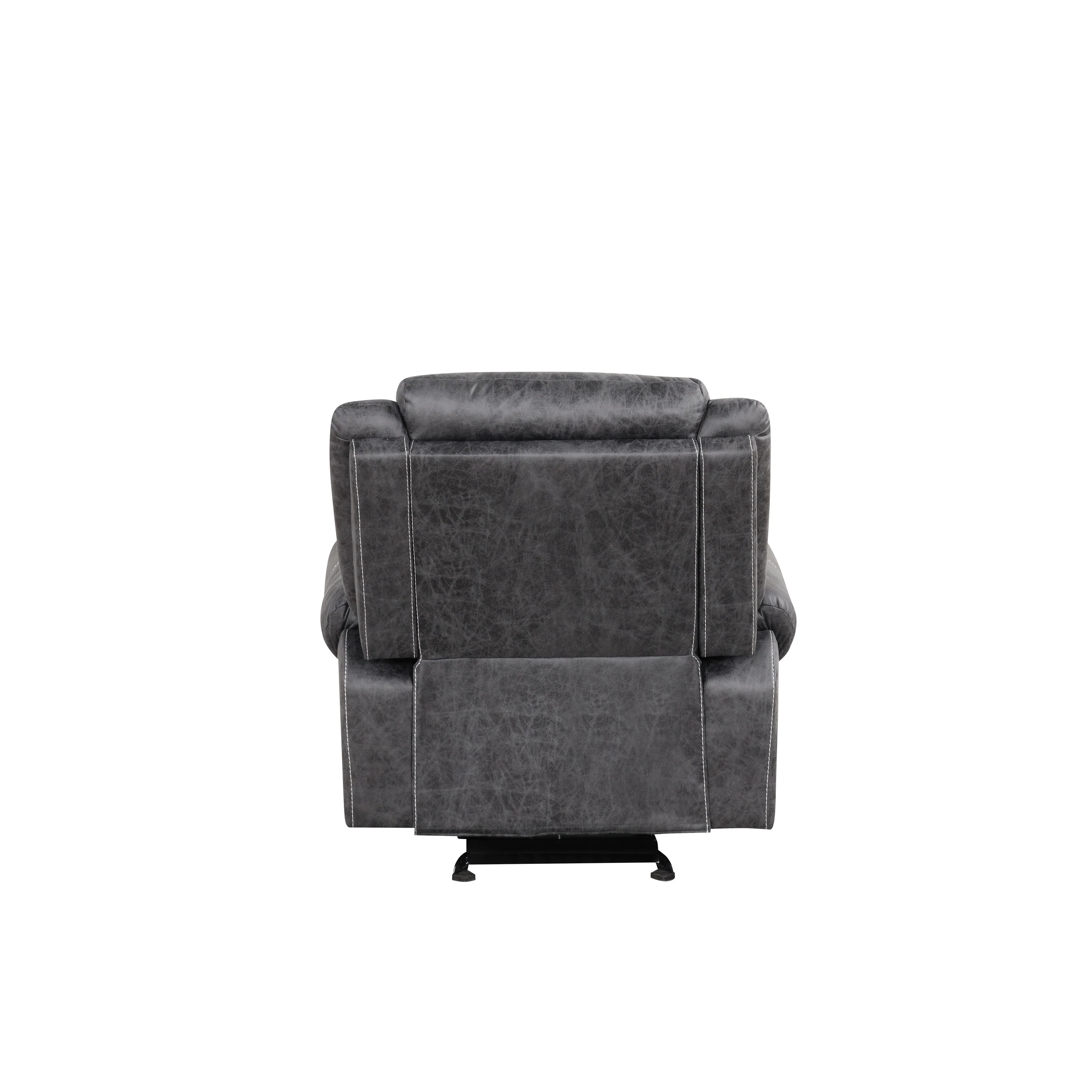 Dark Gray Polish Microfiber Power Motion Glider Recliner