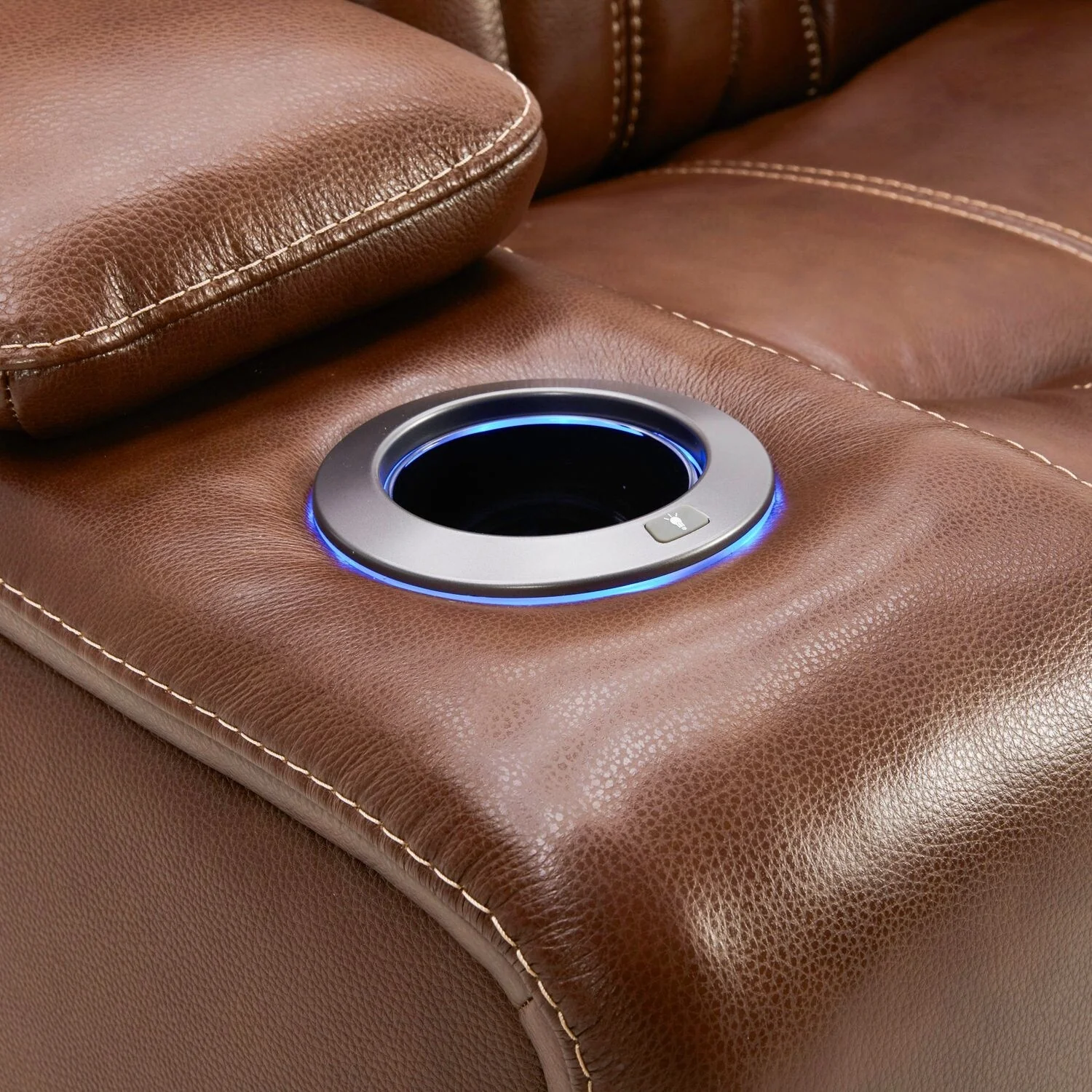 Liberty Furniture Caswell Power Recliner Chestnut Leather