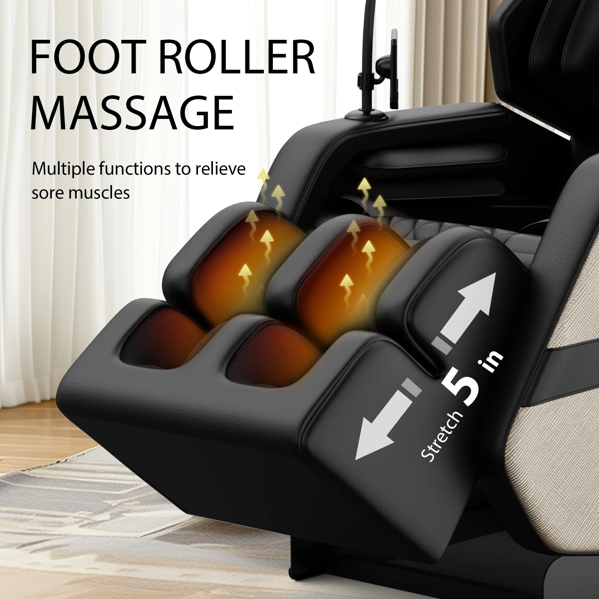 Zero Gravity Massage Recliner with Air Massage, Heating & Bluetooth Speakers