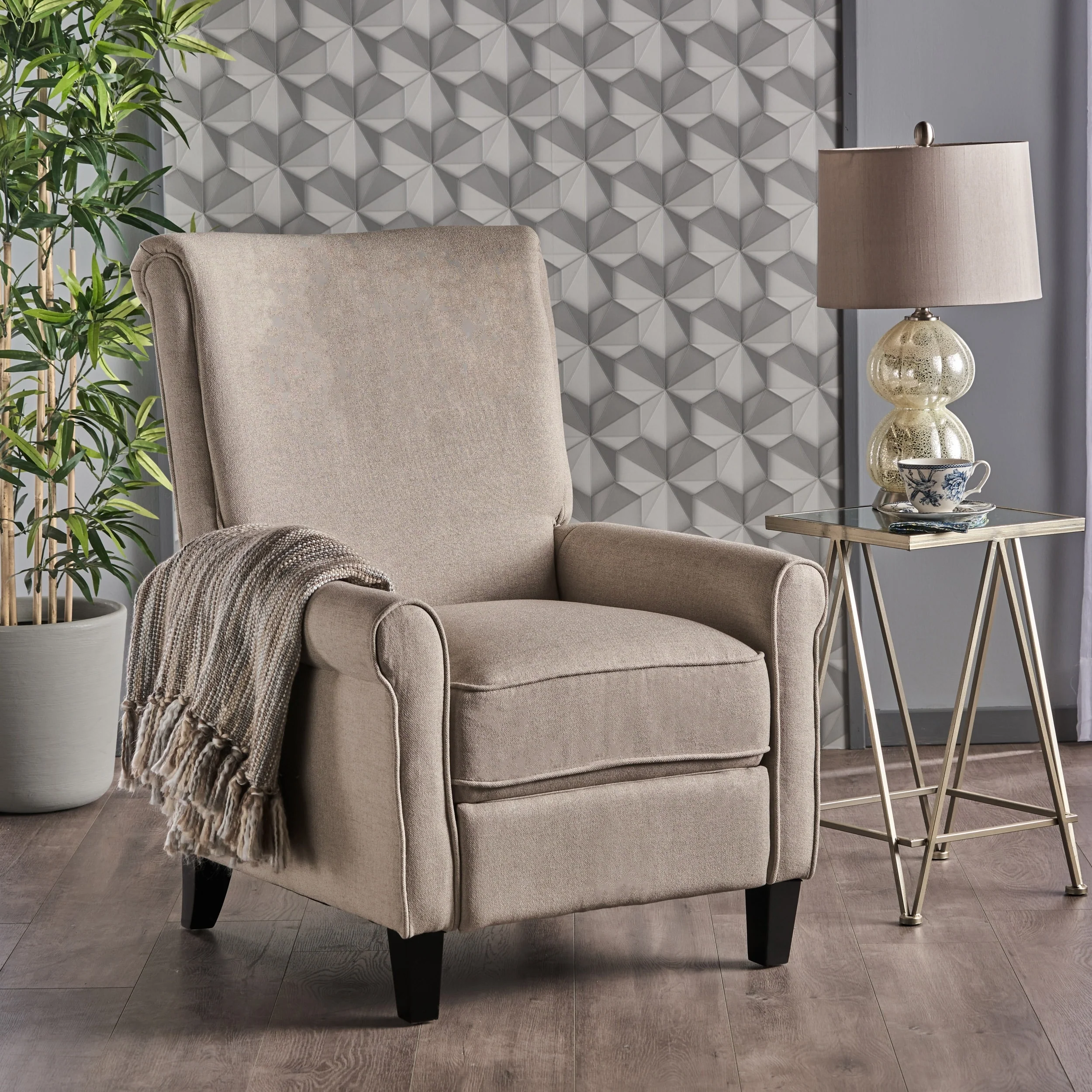 Charell Traditional Fabric Recliner by Christopher Knight Home