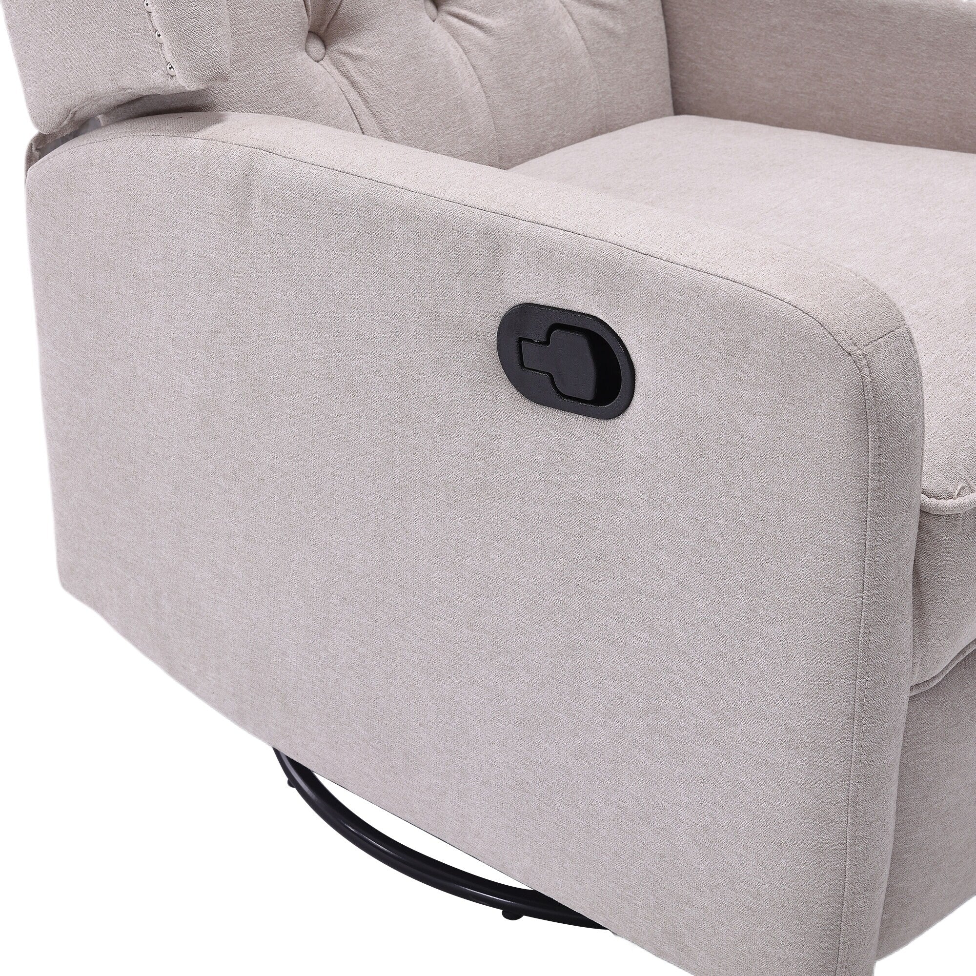 Swivel Recliner Rocking Lounge Chair with Footrest, Glider Motion, and Ergonomic Design