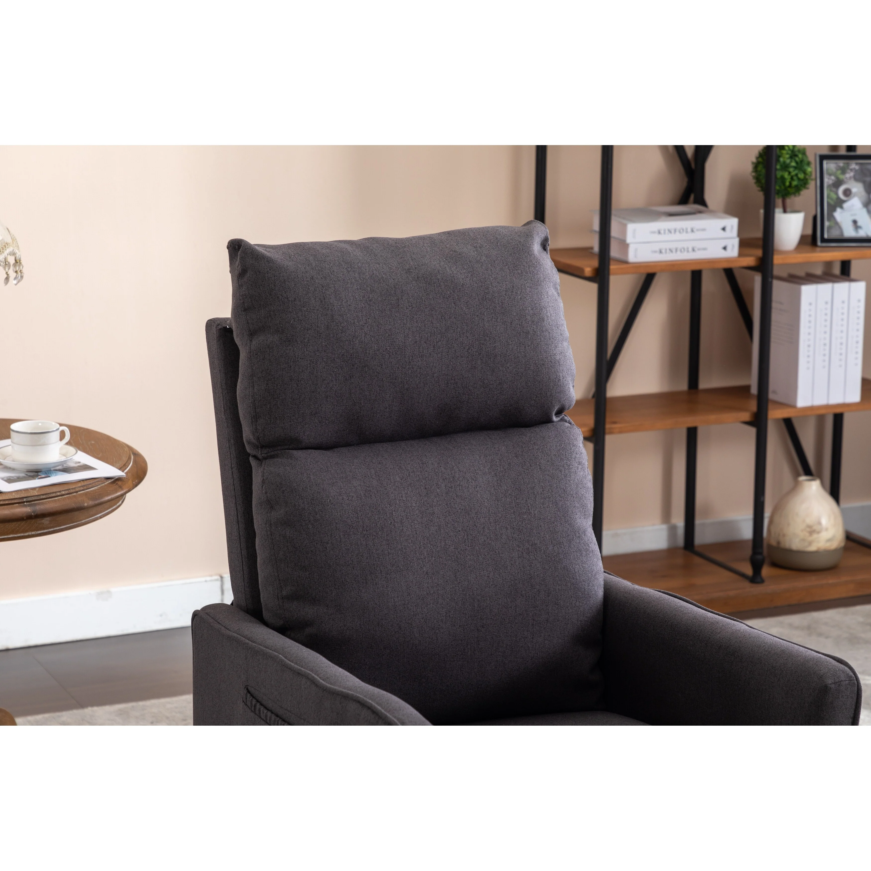 Manual Swivel Rocker Recliner Chair with Adjustable Back & Footrest