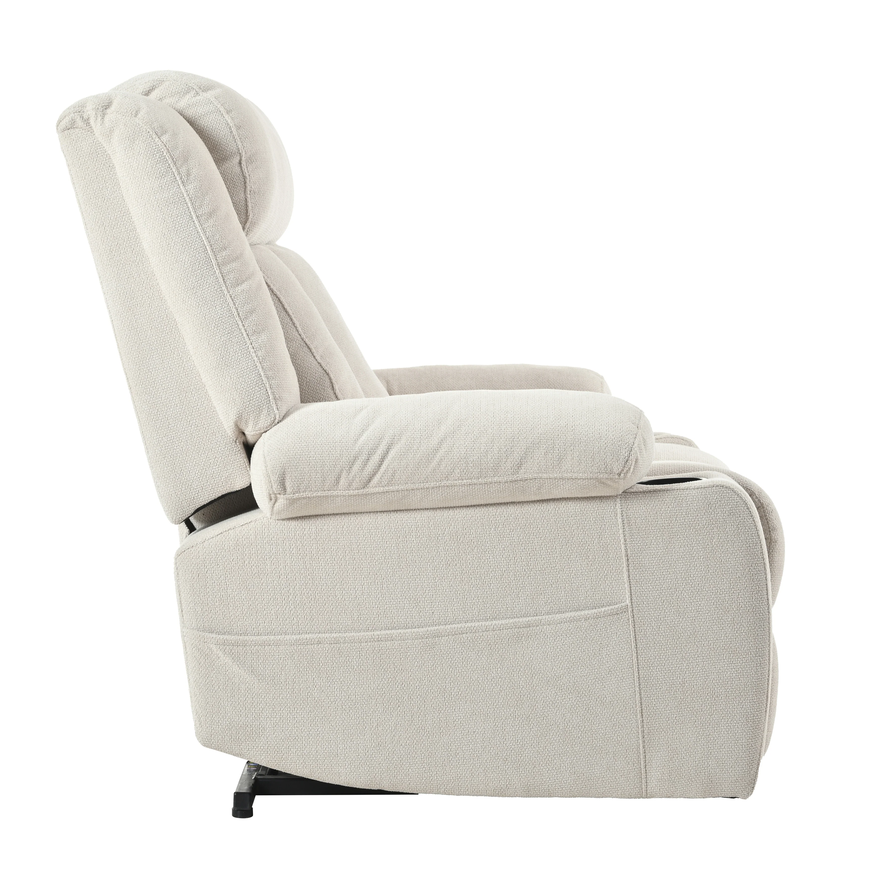 Velvet Power Lift Recliner with Footrest & Pocket