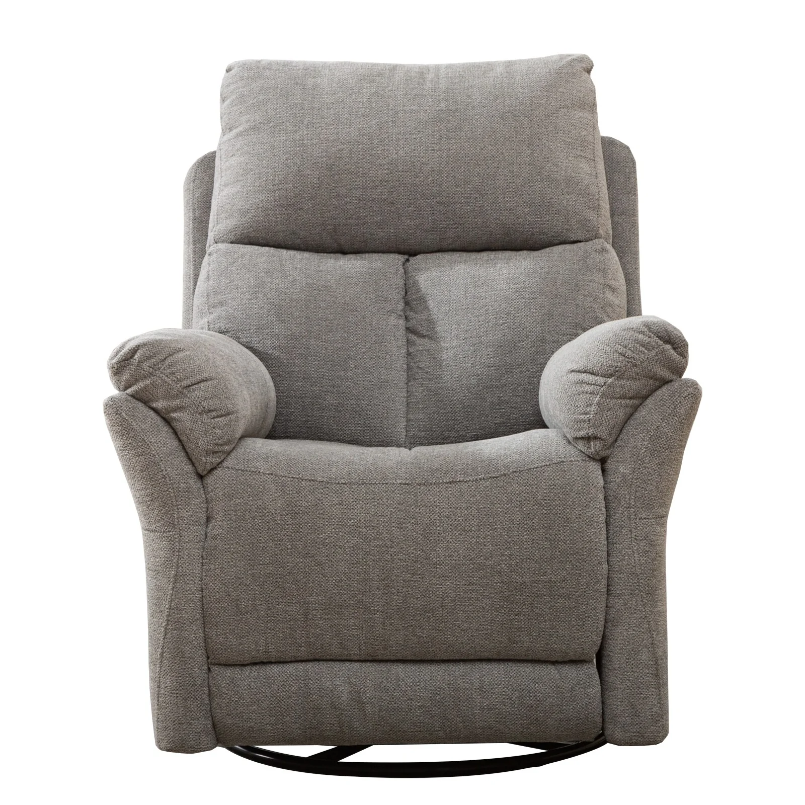 Fabric Overstuffed Swivel Rocker Manual Recliner Chair