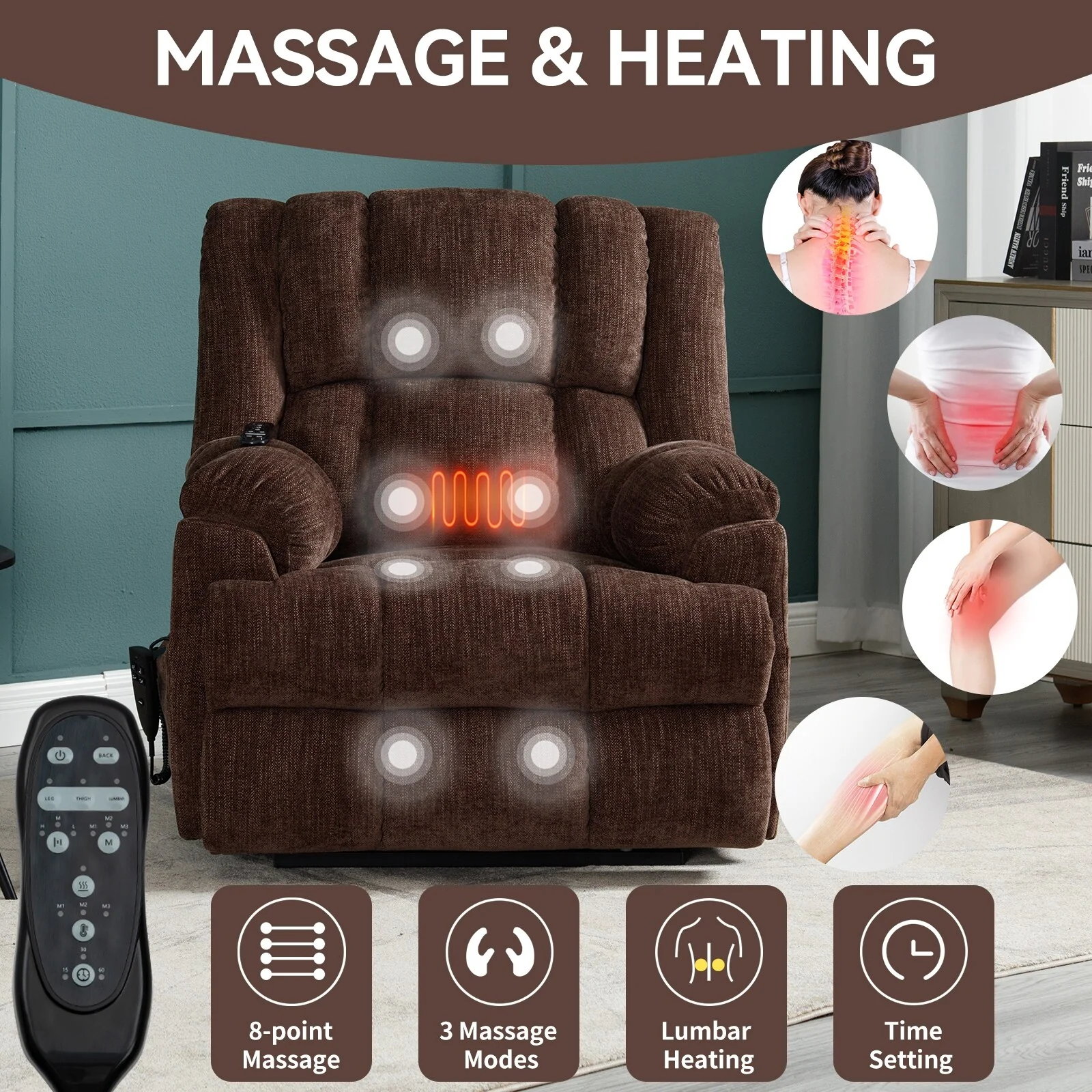 Electric Power Lift Recliners with Power-Remote