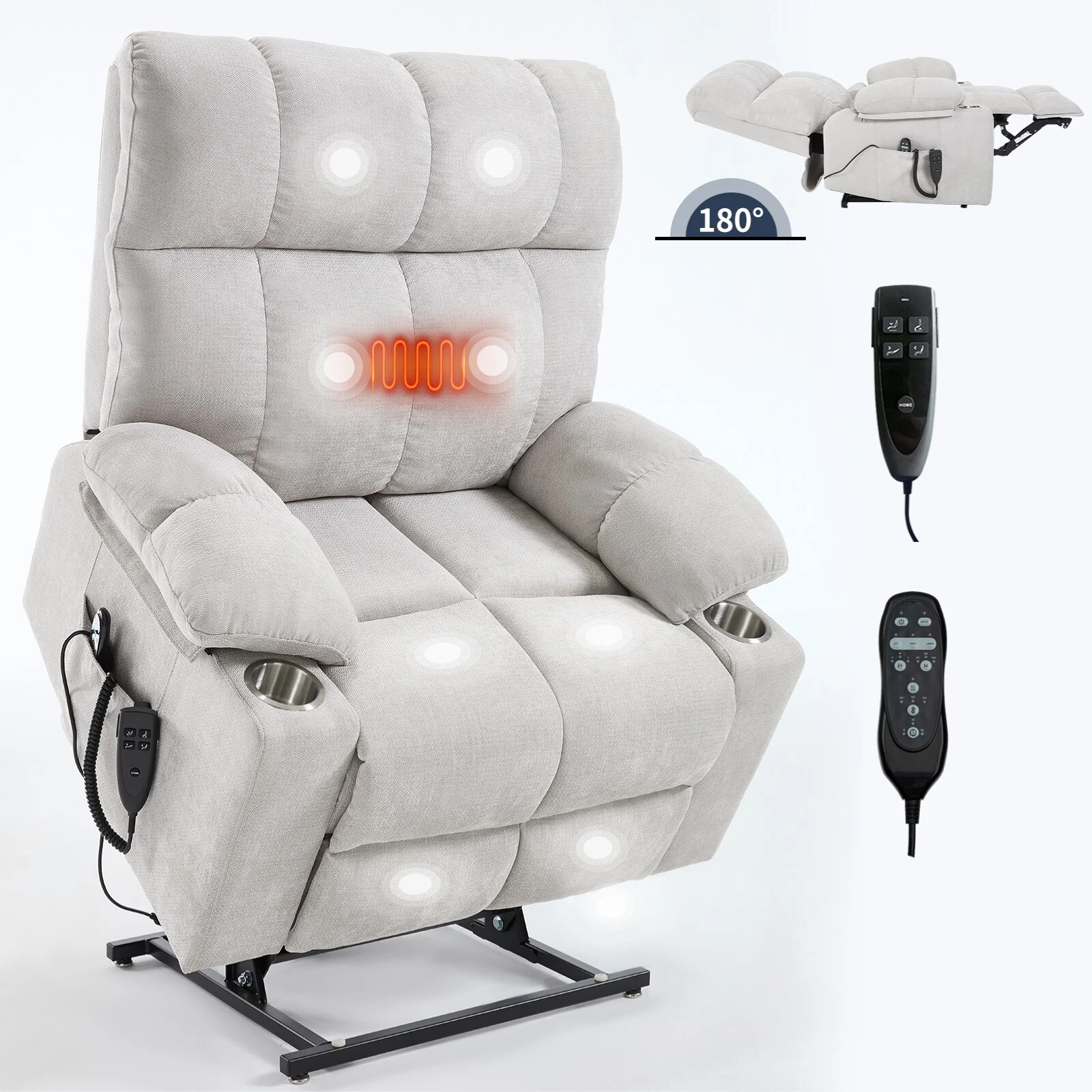 Chenille Power Lift Recliner Chair