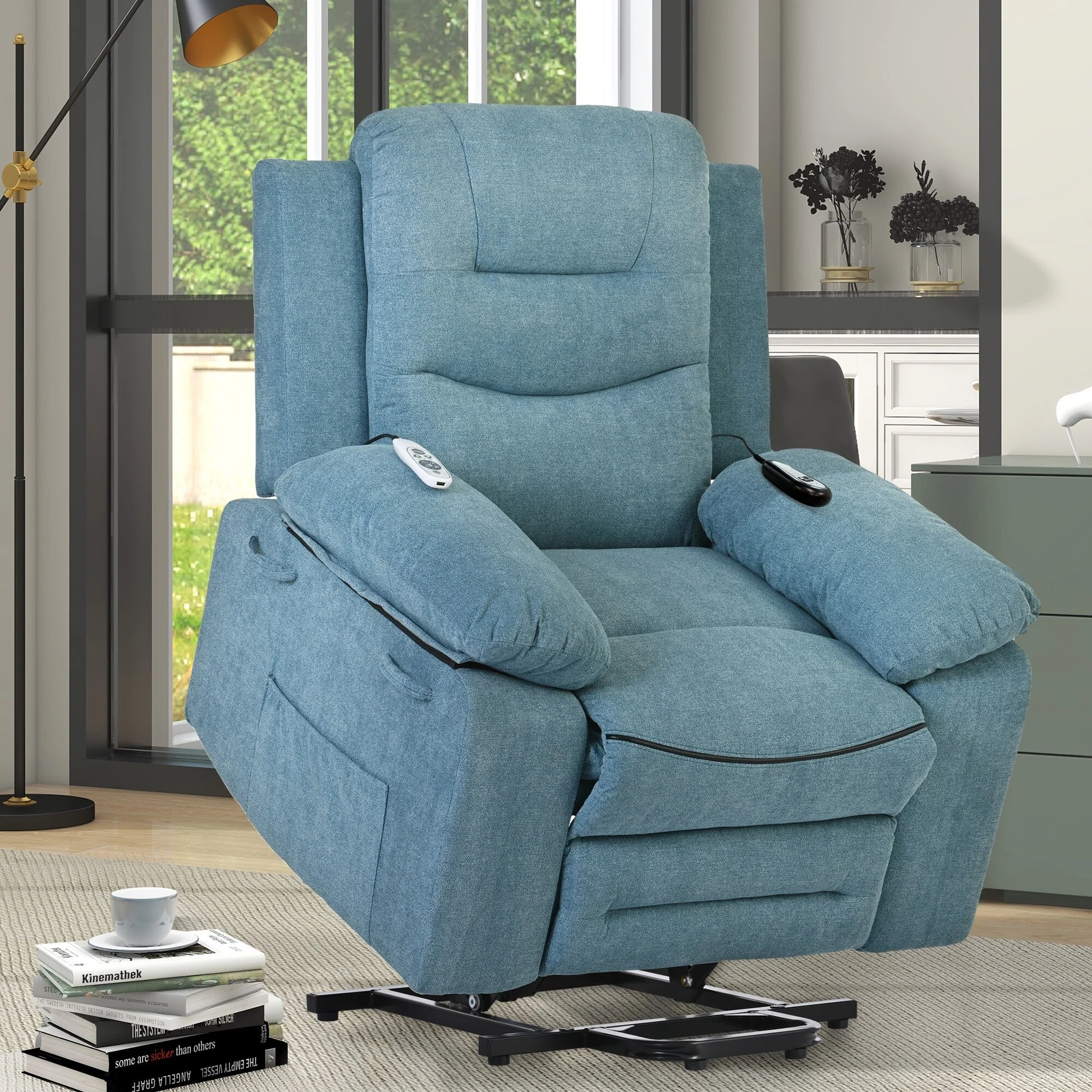 Massage Recliner Chair for Seniors-Power Lift,Adjustable Massage,Heating Features,Infinite Position Reclining,and Side Pocket