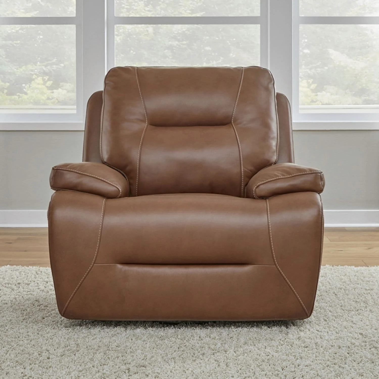 Liberty Furniture Cameron Power Leather Recliner with Charging Port