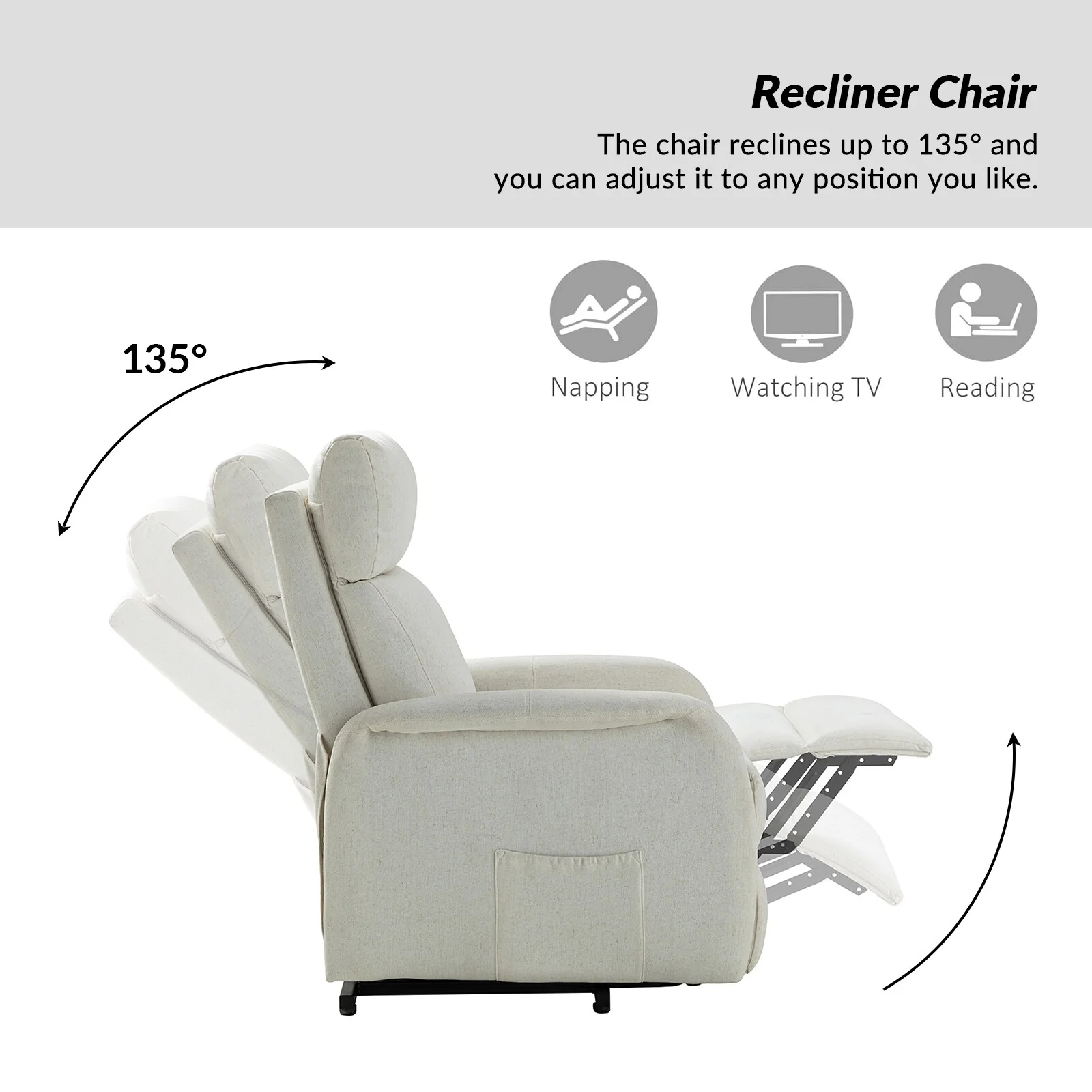 Elisa Power Remote Lift Assist Recliner with Metal Base