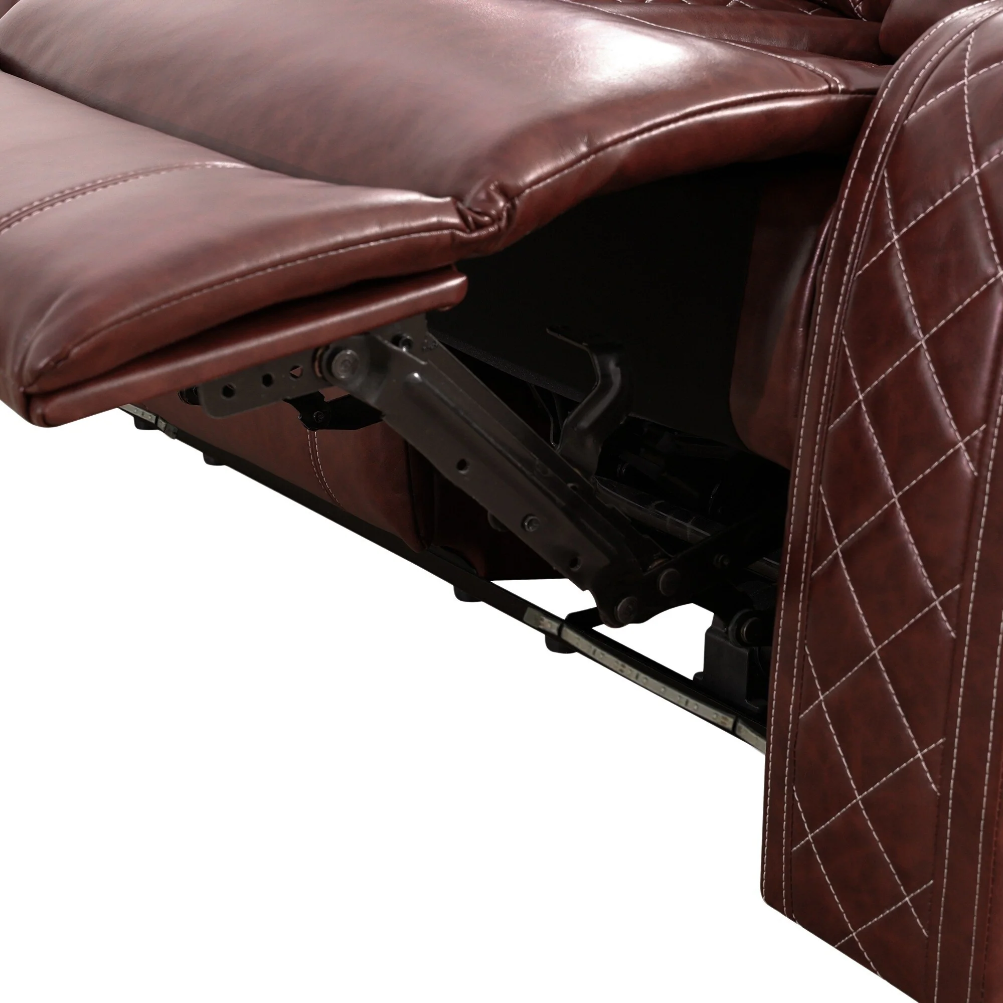 Modern Breathing Leather Recliner Chair with Ambient Lighting and USB-Powered LED