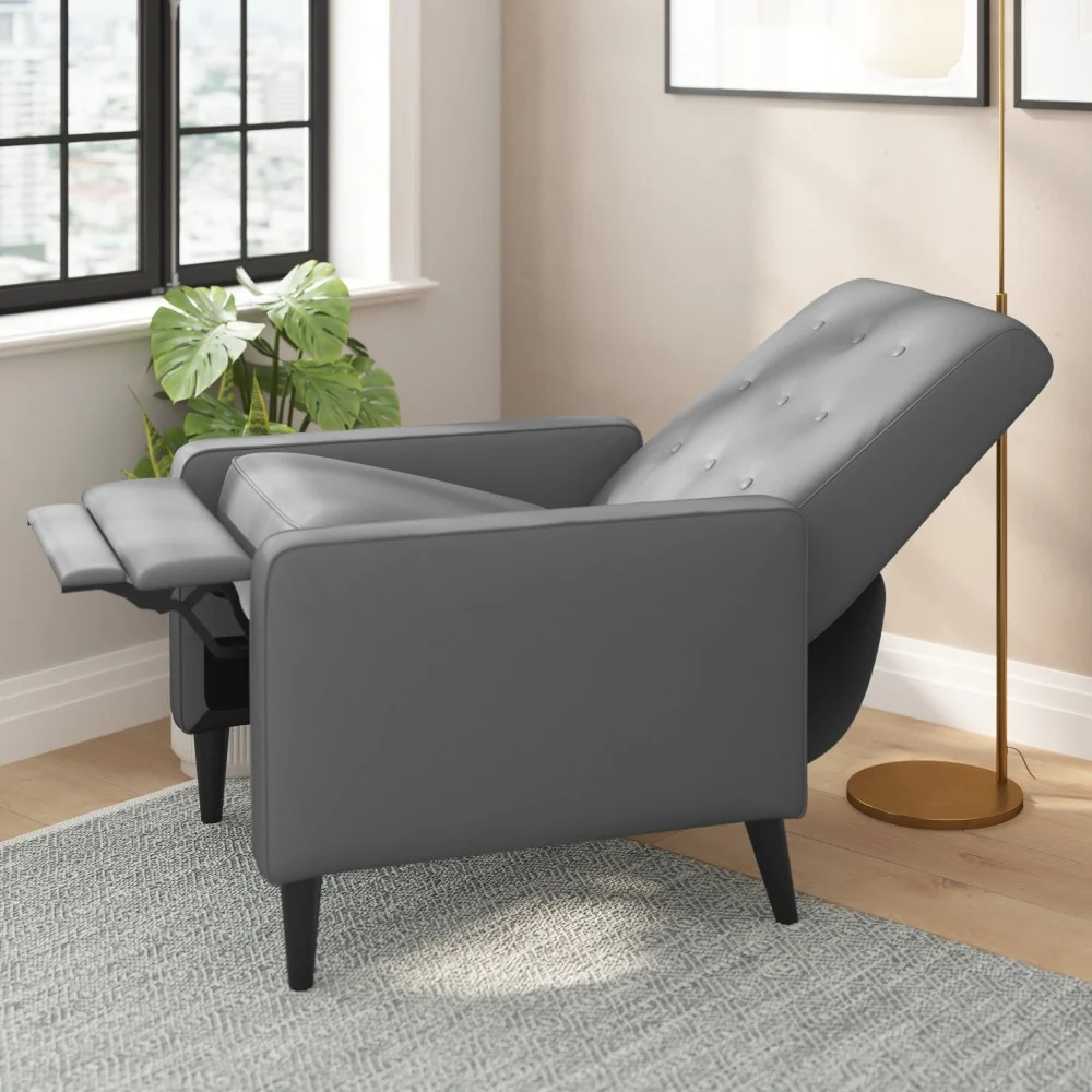 Pushback Recliner with Button Tufted Back