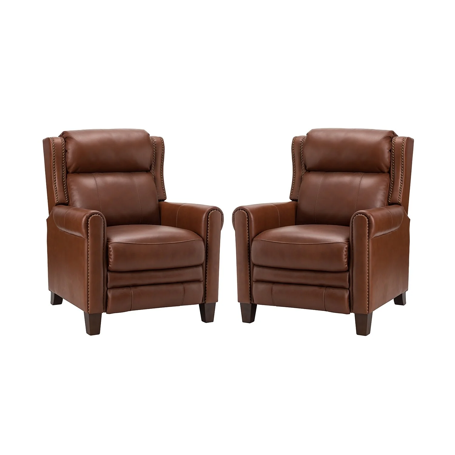 Felisa 32.48 Wide Genuine Leather Manual Recline Set of 2