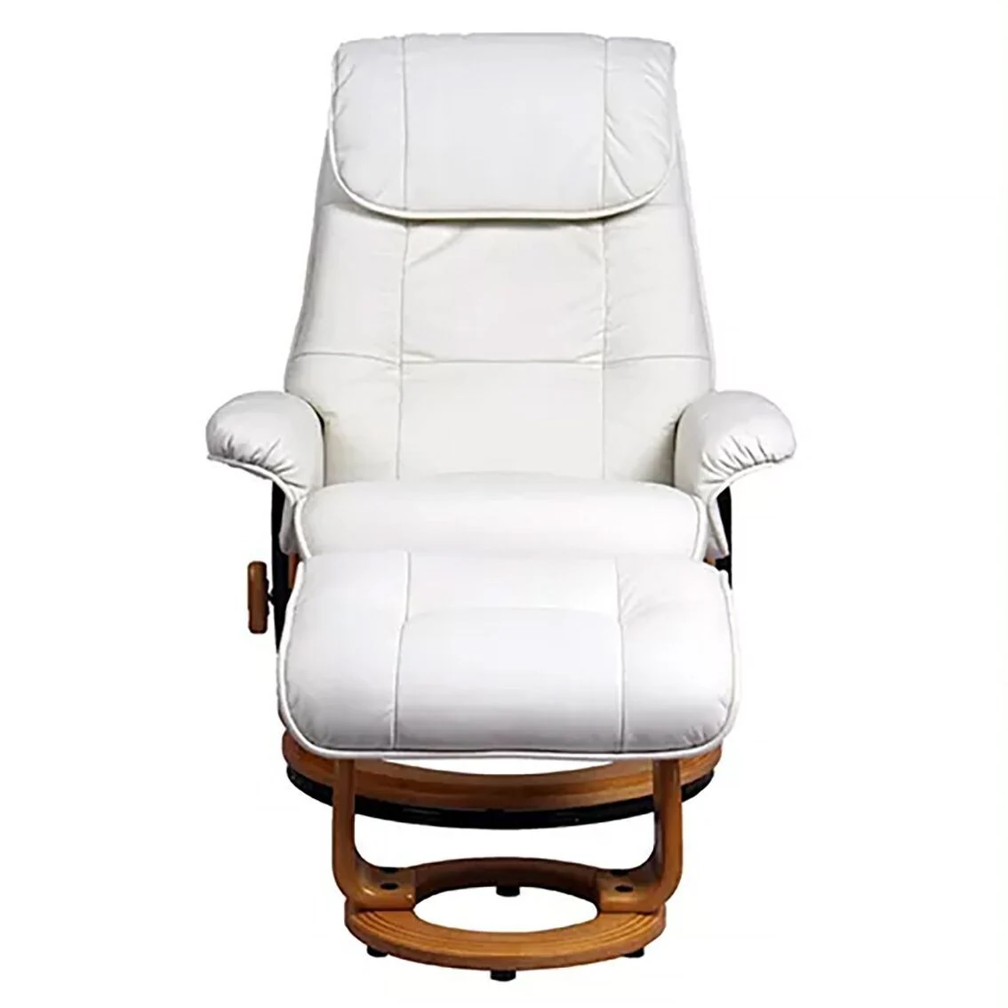 Muscat 360 Leather Swivel Recliner with Ottoman