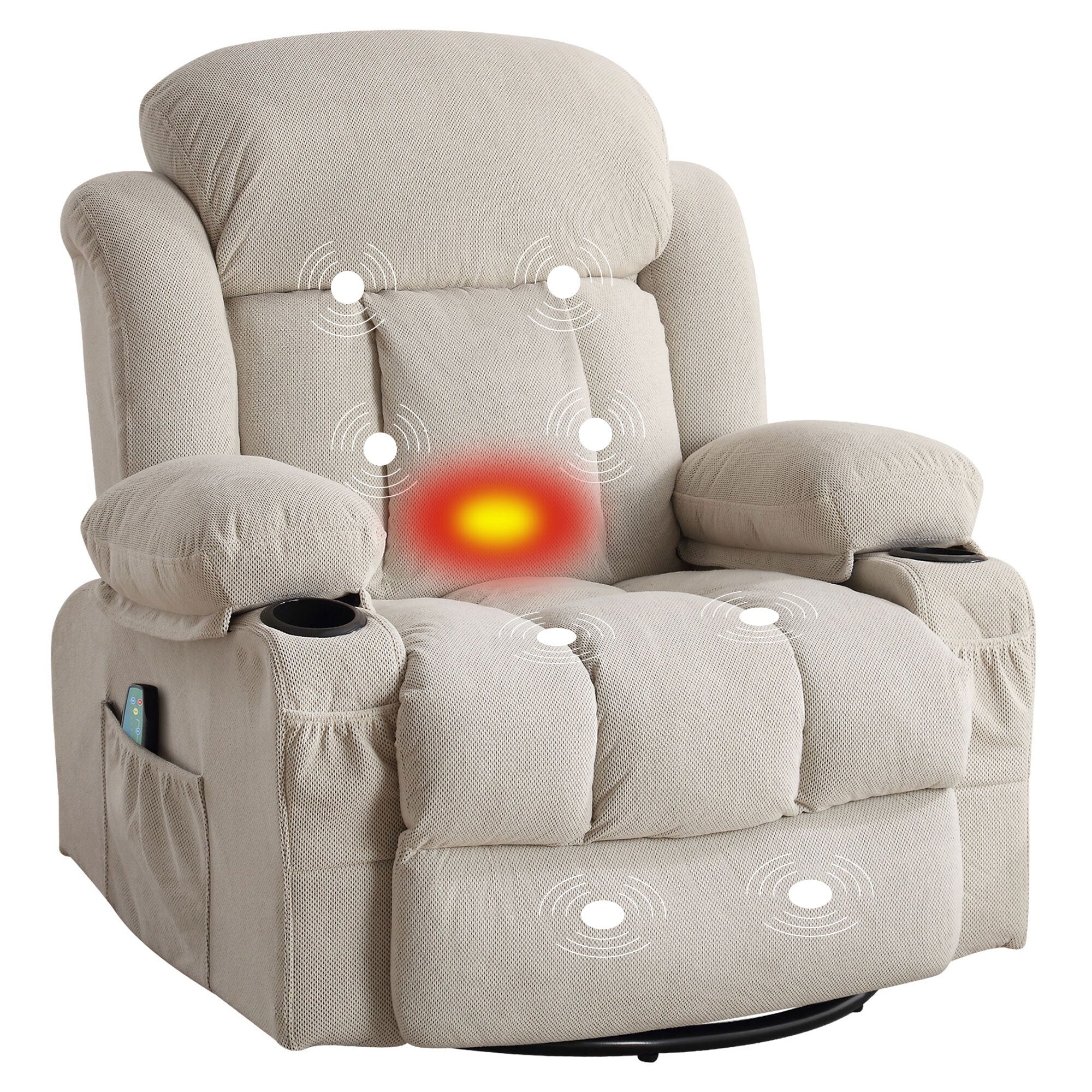 Swinging lounge chair massage heated sofa