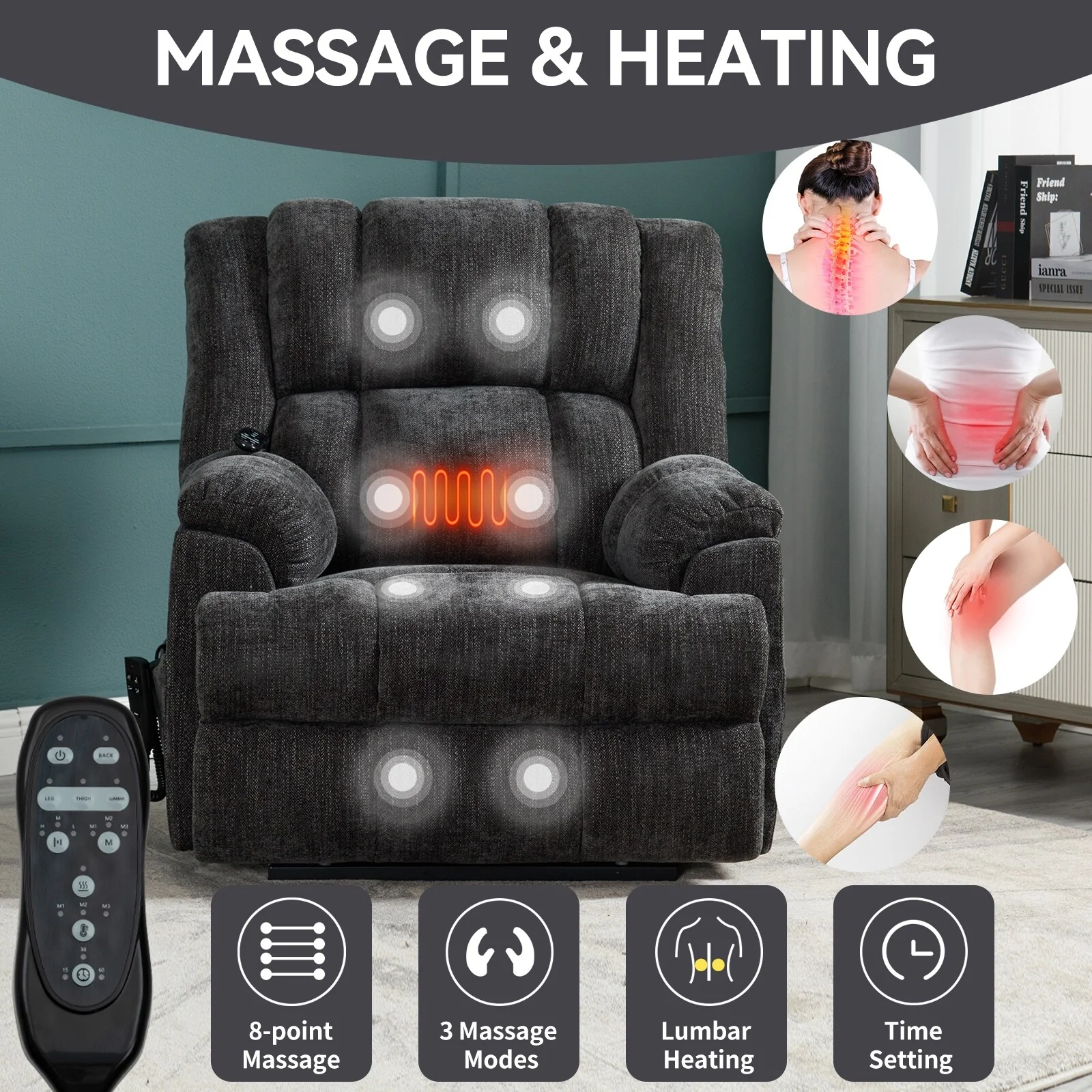Electric Power Lift Recliners with Power-Remote