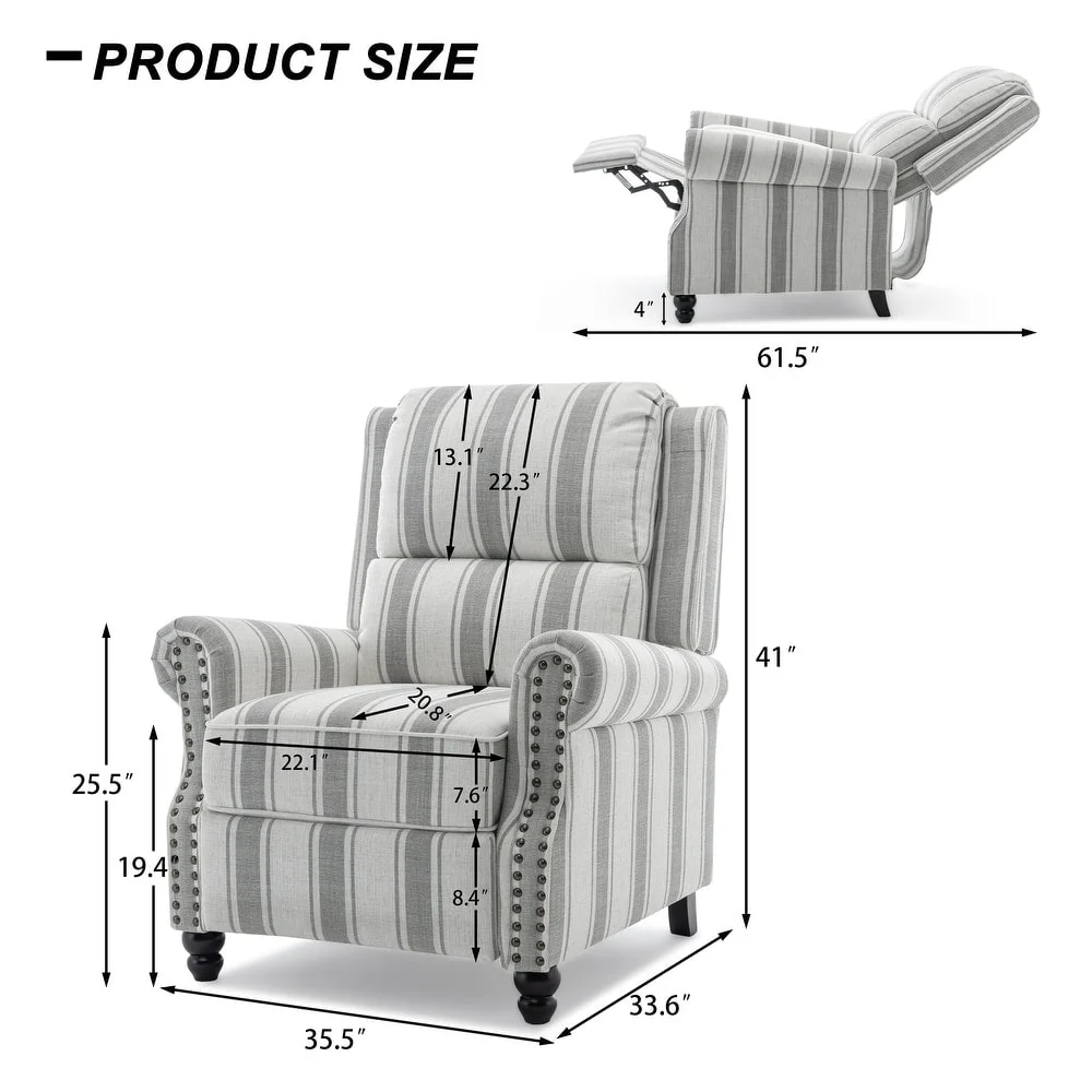 Modern Padded Seat Recliner Chair with PU Leather