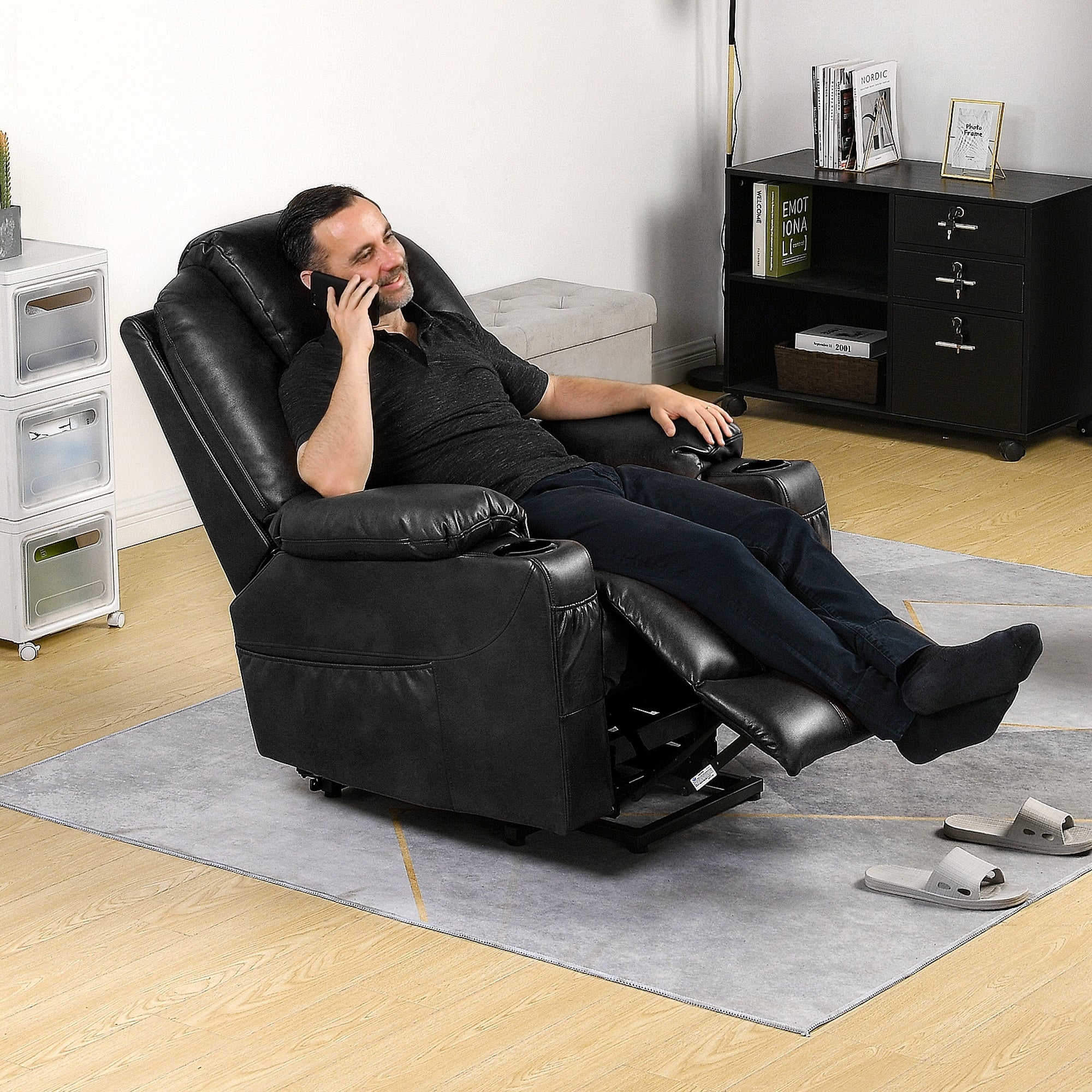 Modern Electric Lift Power Recliner Chair Heated Massage Sofa Lounge