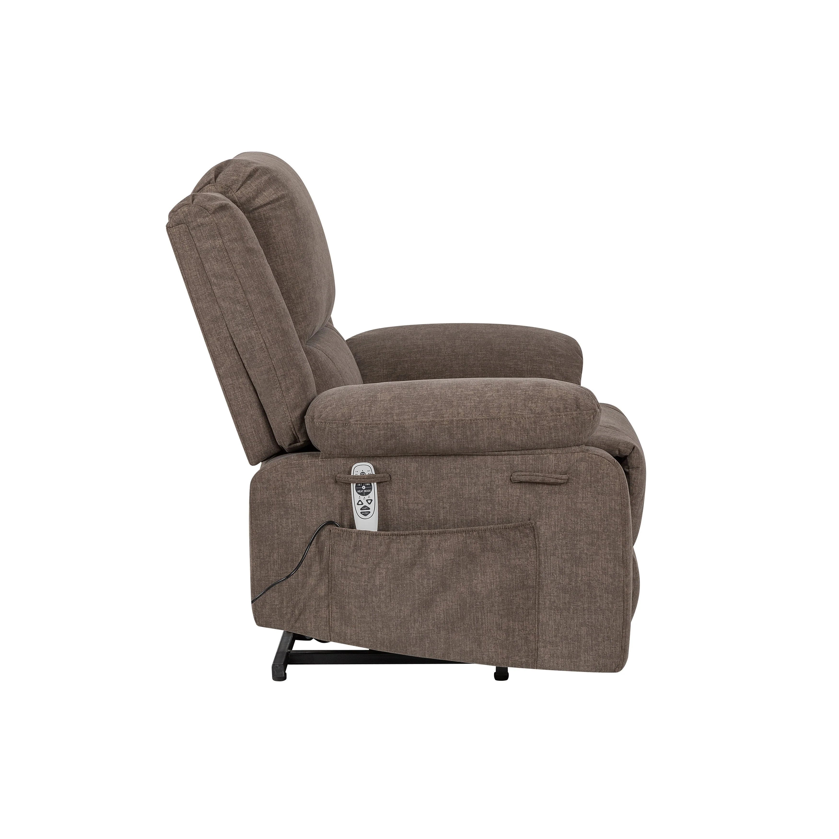 Reclining Lift Chair with Massage, Heating & Remote Control Pockets