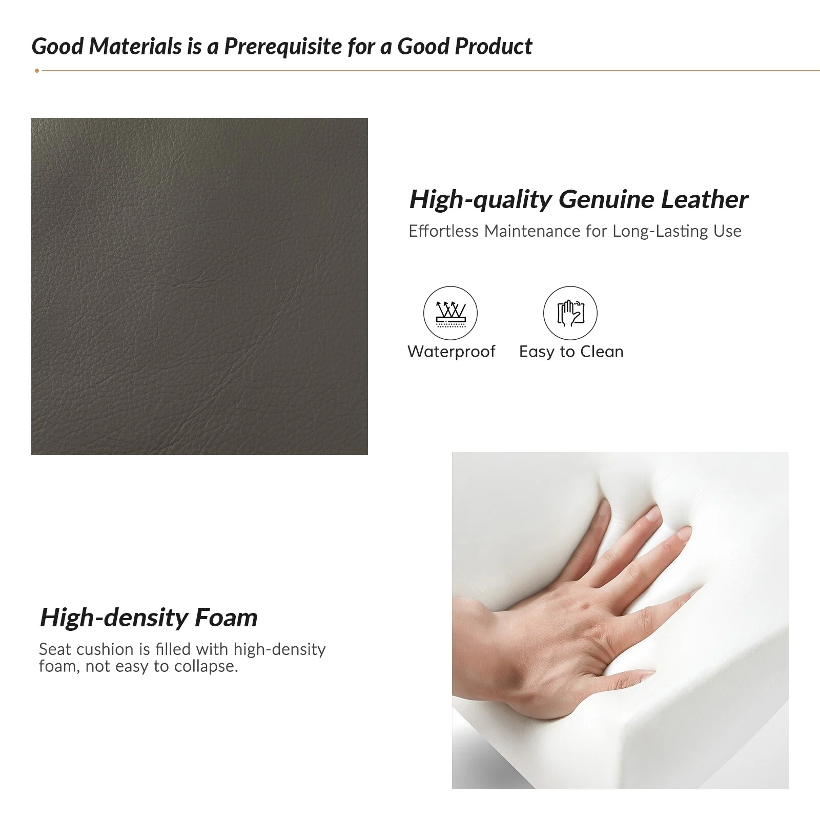 Fiacro 30.31Wide Modern Genuine Leather Wingback Swivel Rocker Recliner with Nailhead Trims