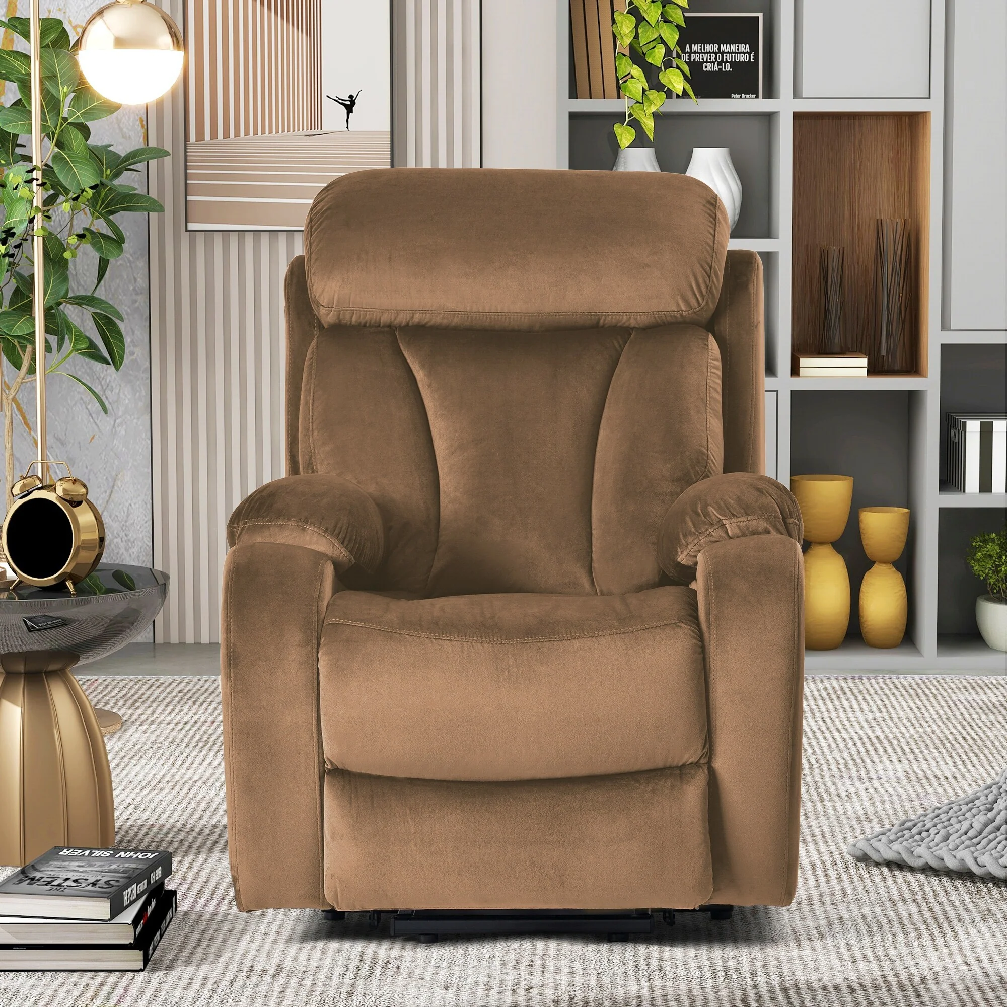 Wide Recliner Chair (330?lbs) with Remote & 180�� Recline