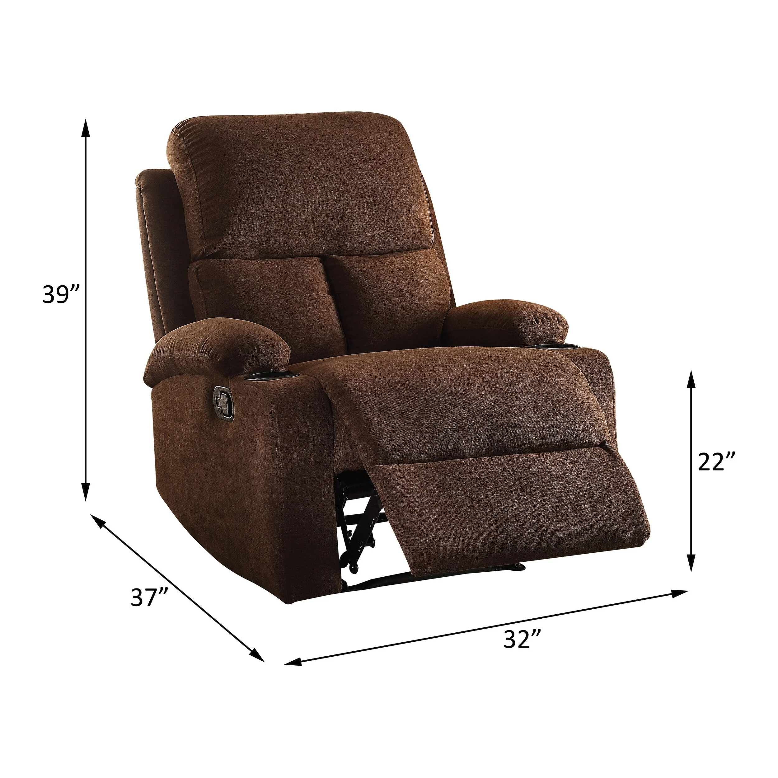 Chocolate Linen Motion Recliner