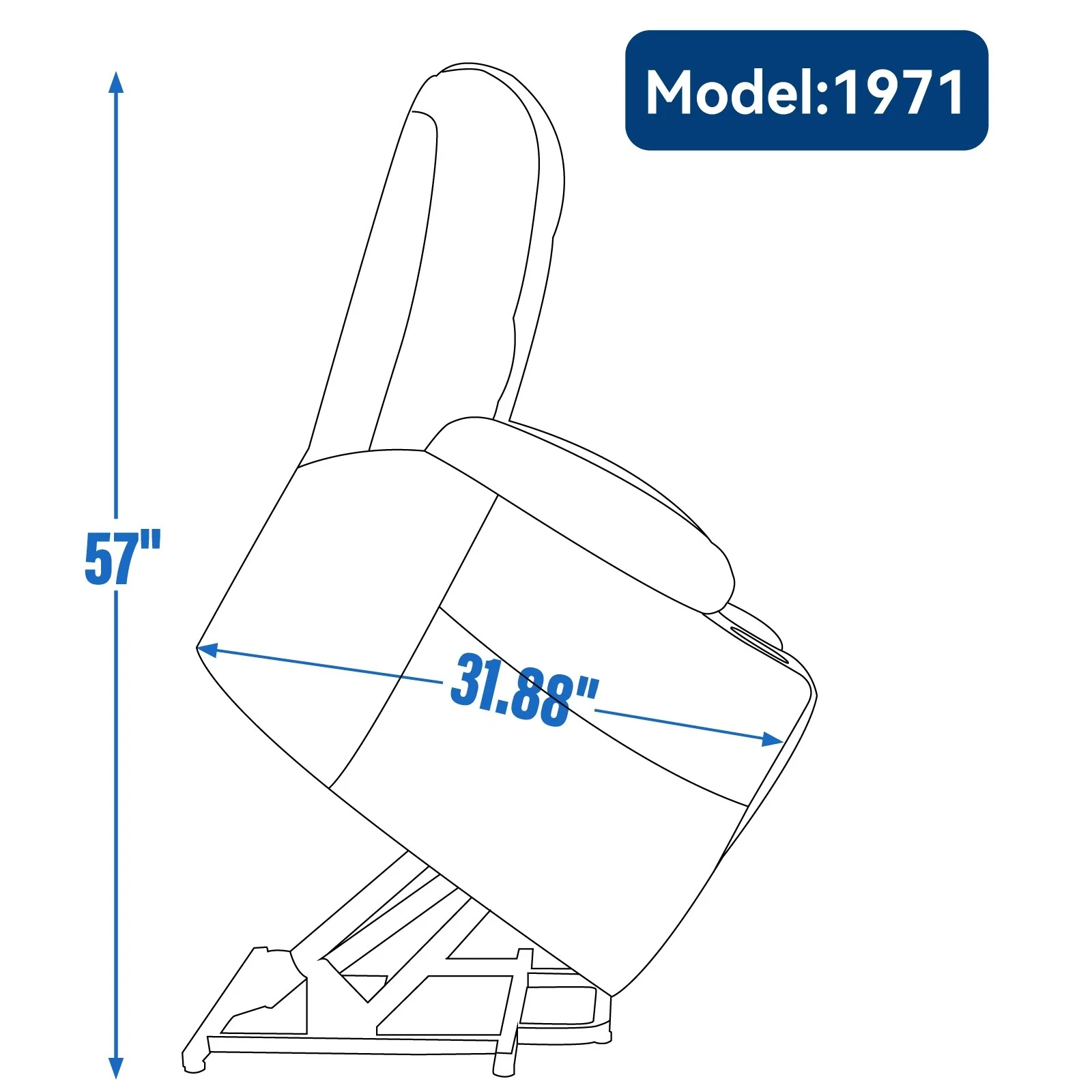 Large Power Lift Recliner Chair with Massage and Heat