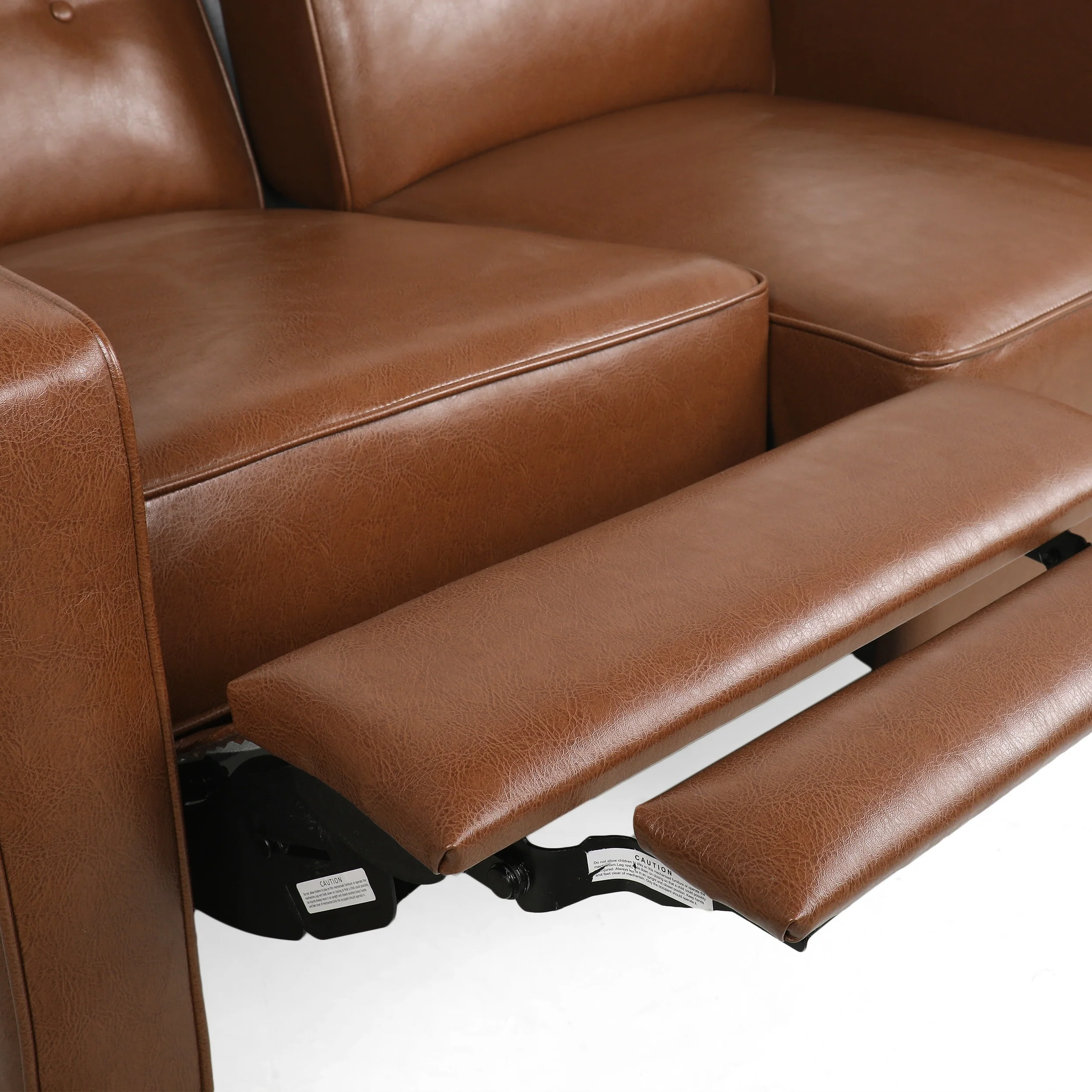 Denison Upholstered Loveseat Pushback Recliner by Christopher Knight Home